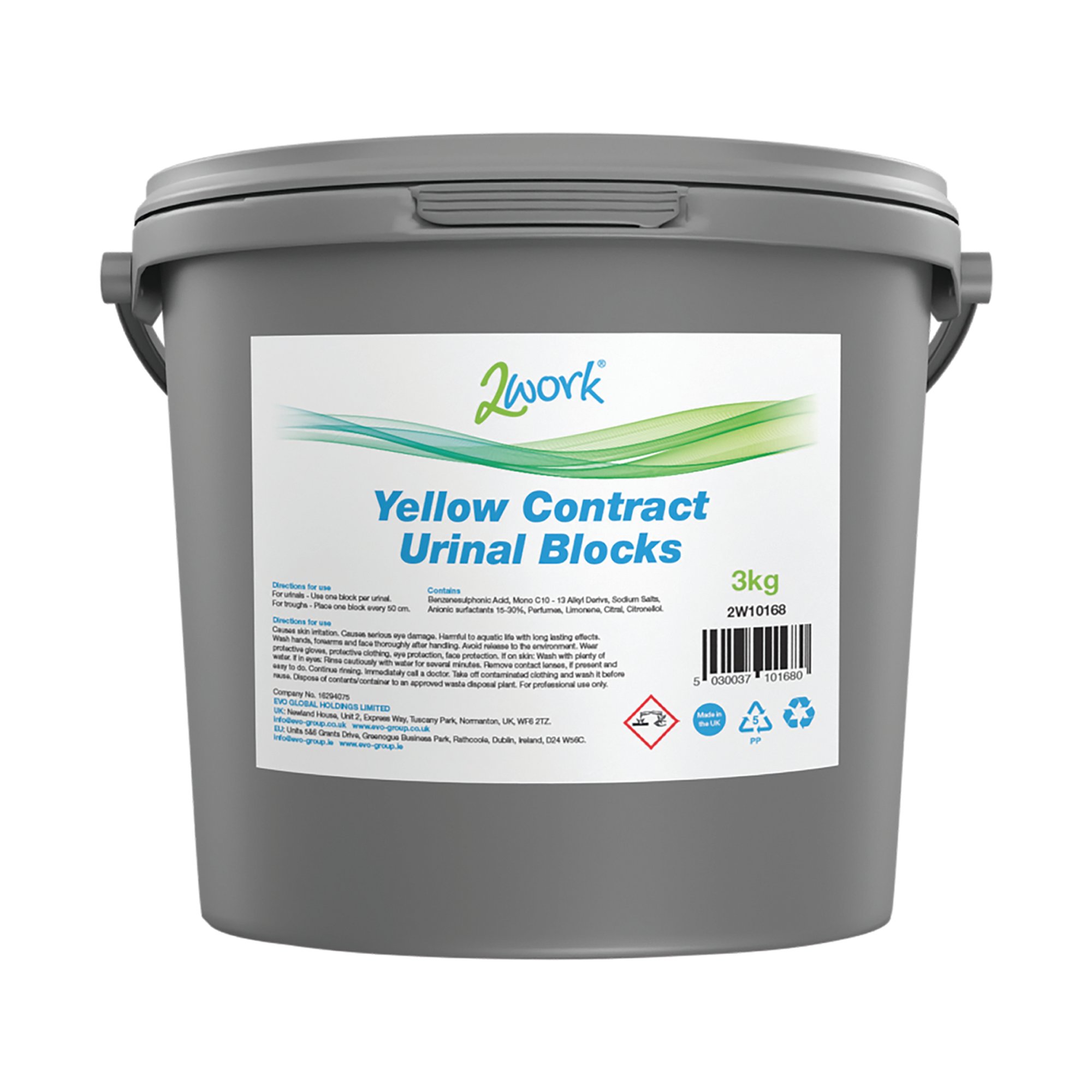 2Work Urinal Cubes 3 Kg Yellow (Pack of 150) 2W10168