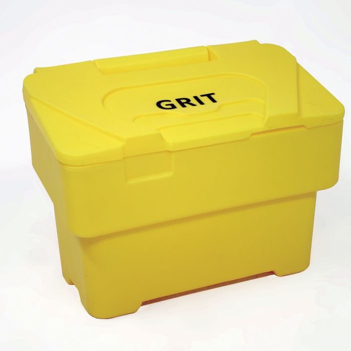 Salt and Grit Bin with Optional Locking Yellow 115L 394669