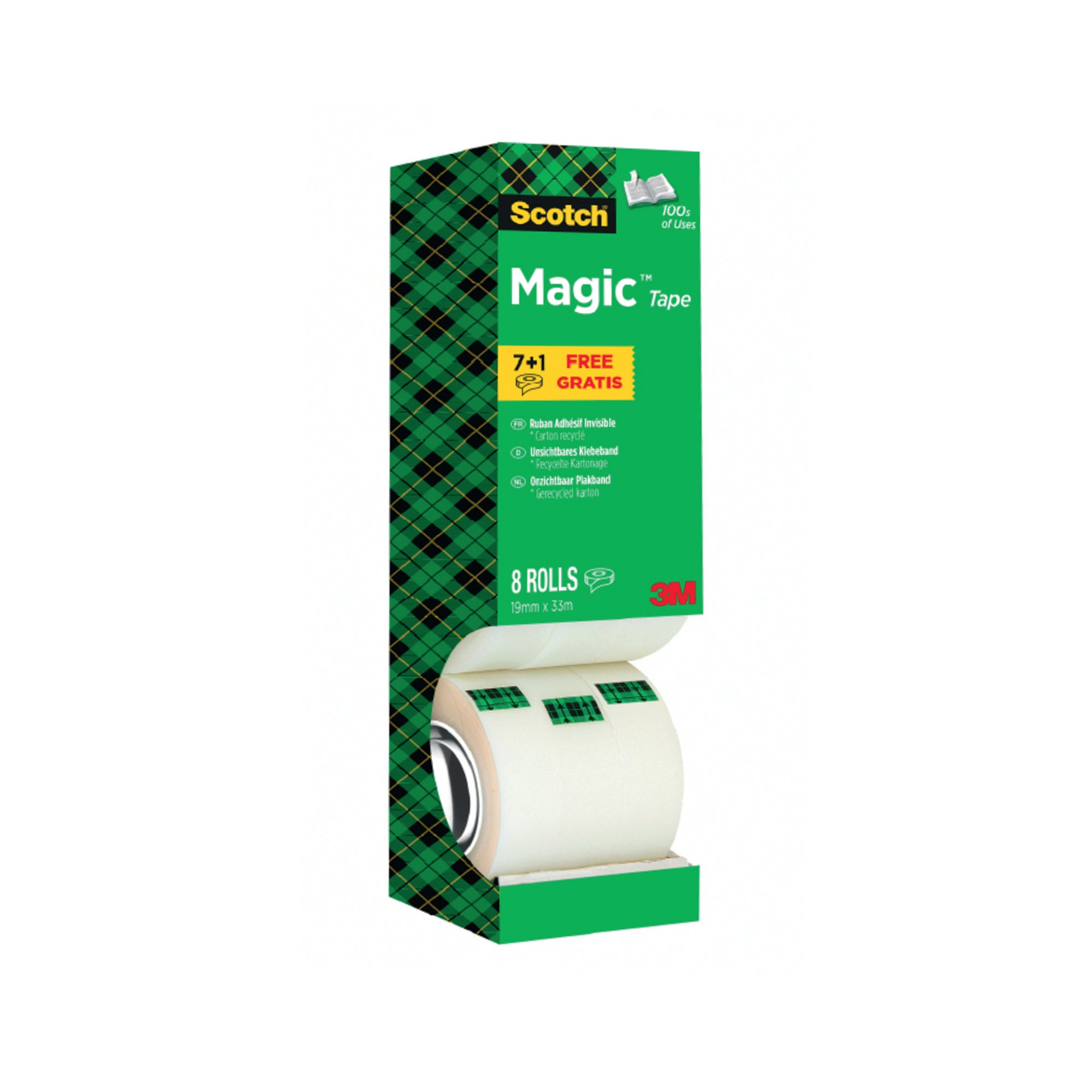 Scotch Magic Tape 810 Tower Pack 19mm x 33m (8 Pack) 8-1933R8