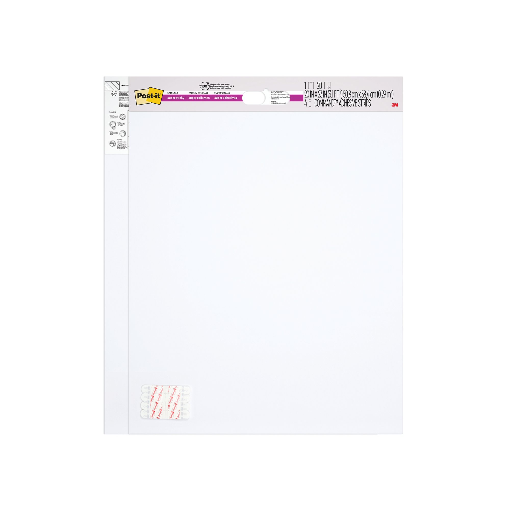 Post-it Super Sticky Table Top Meeting Chart Wht Pack of 2 7100404566