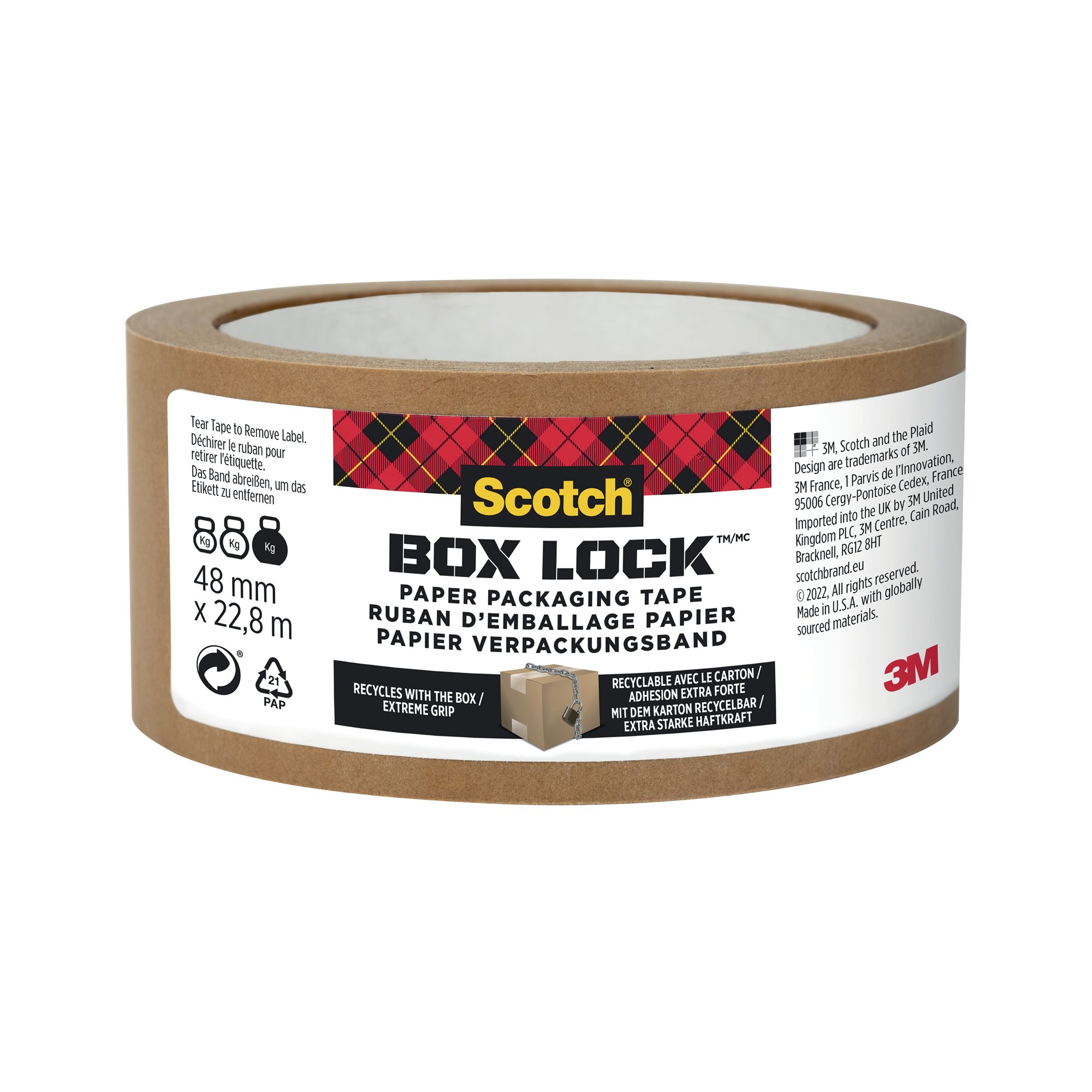 Scotch Box Lock Paper Packaging Tape 48x22.8m 850-23-EF-8GC