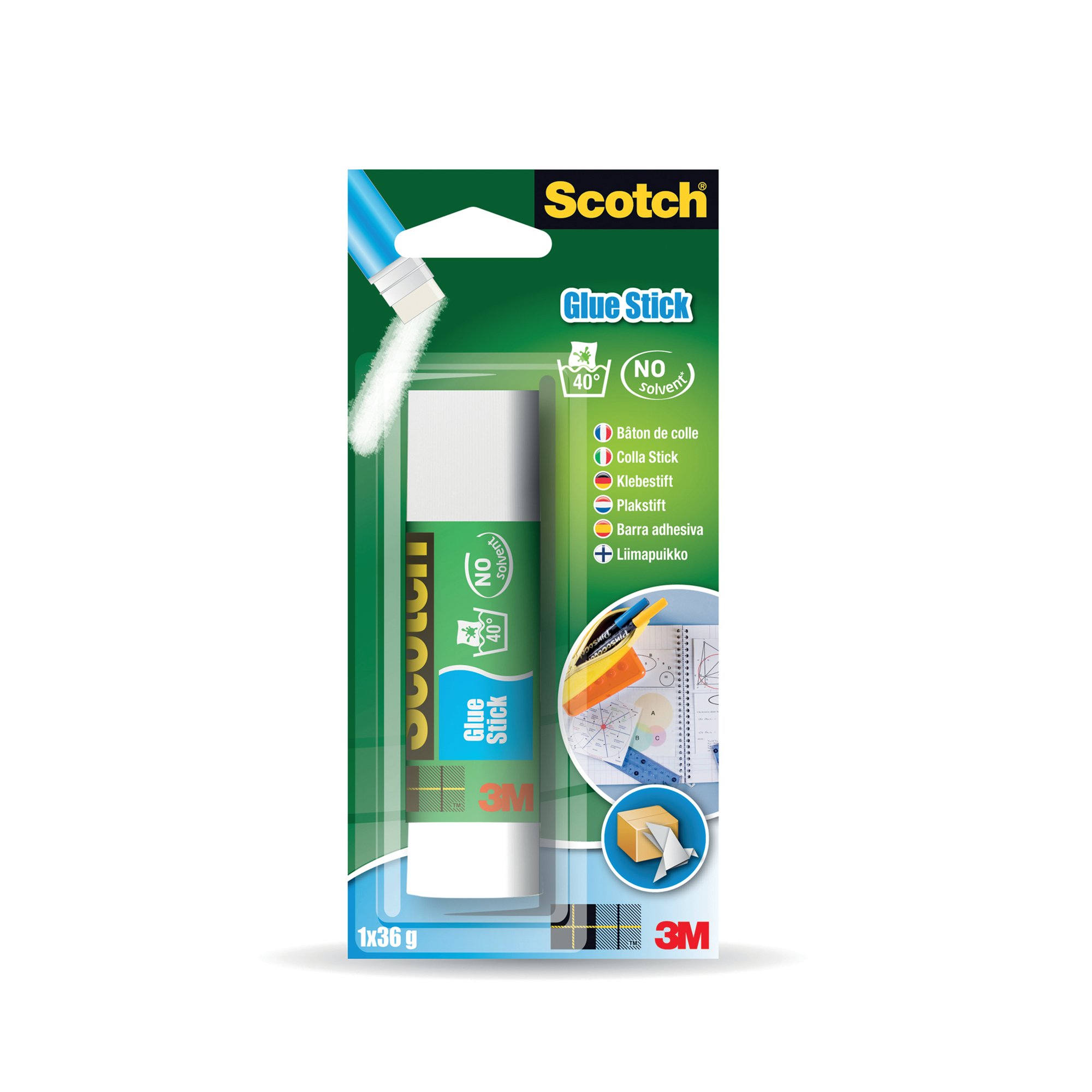 Scotch Permanent Glue Sticks 36g + Plastic Tray (Pack of 160) 6221V