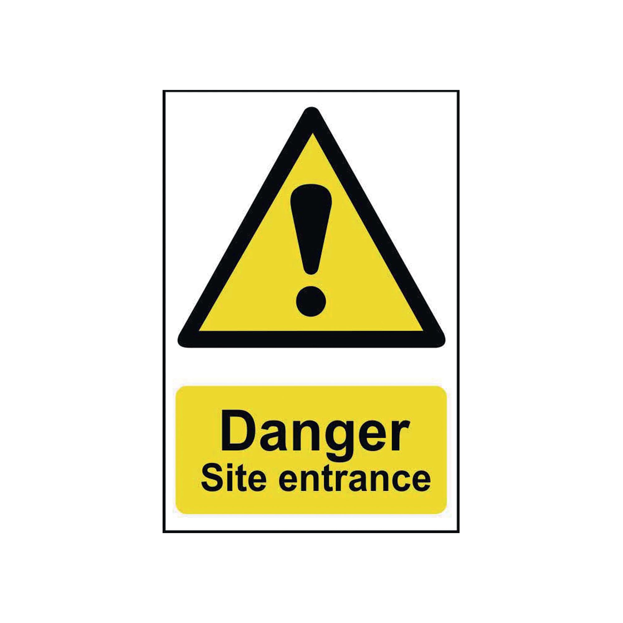 Spectrum Industrial Danger Site Entrance Pvc Sign 400X600Mm 4102
