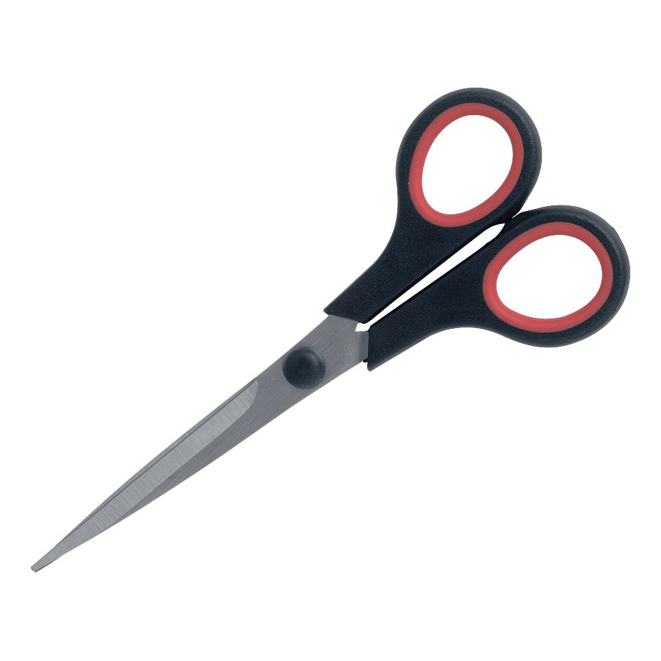 5 Star Premium Scissors 155mm Stainless Steel Blades Black/Red 909280