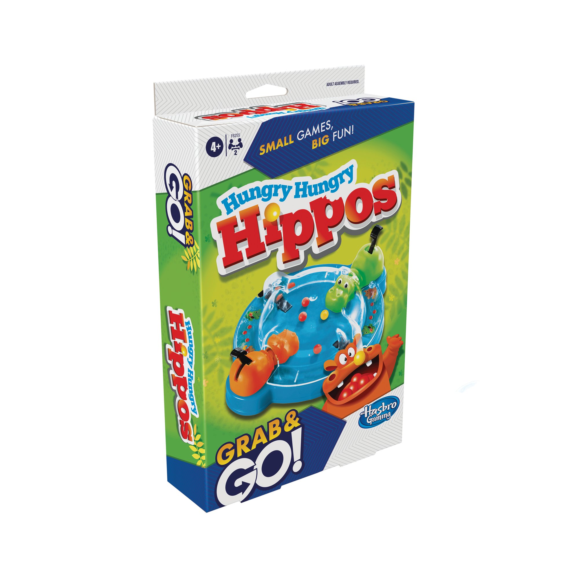 Hasbro Hungry Hungry Hippos Grab and Go Portable Game 285 F8255