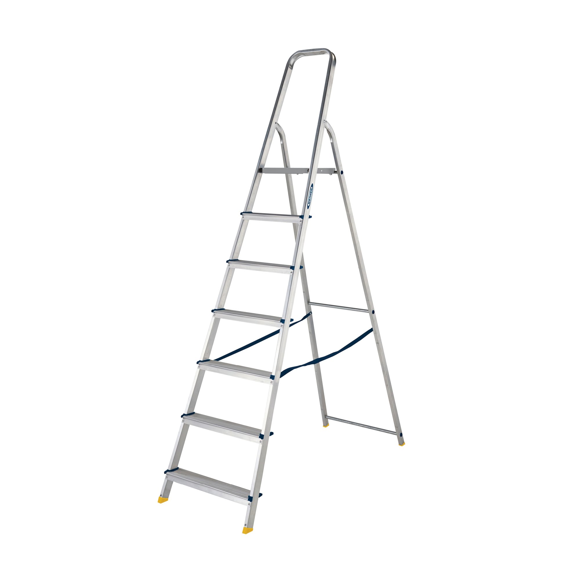 Werner 7 Tread Stepladder with High Handrail Aluminium 7400718L