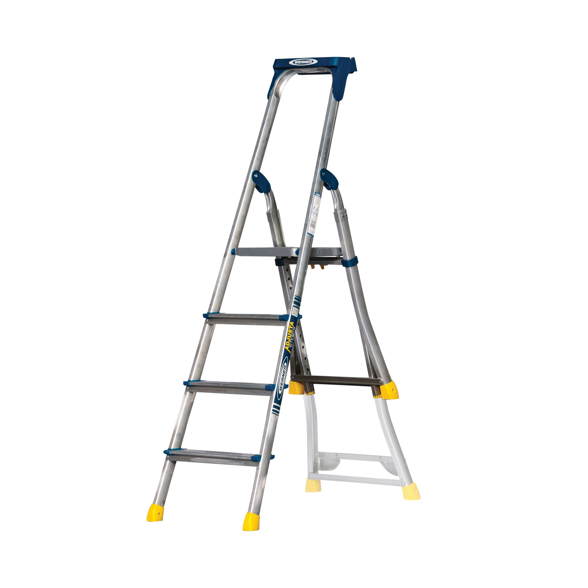 Werner AdjustaStep PRO 4 Tread Stepladder Blue 75076