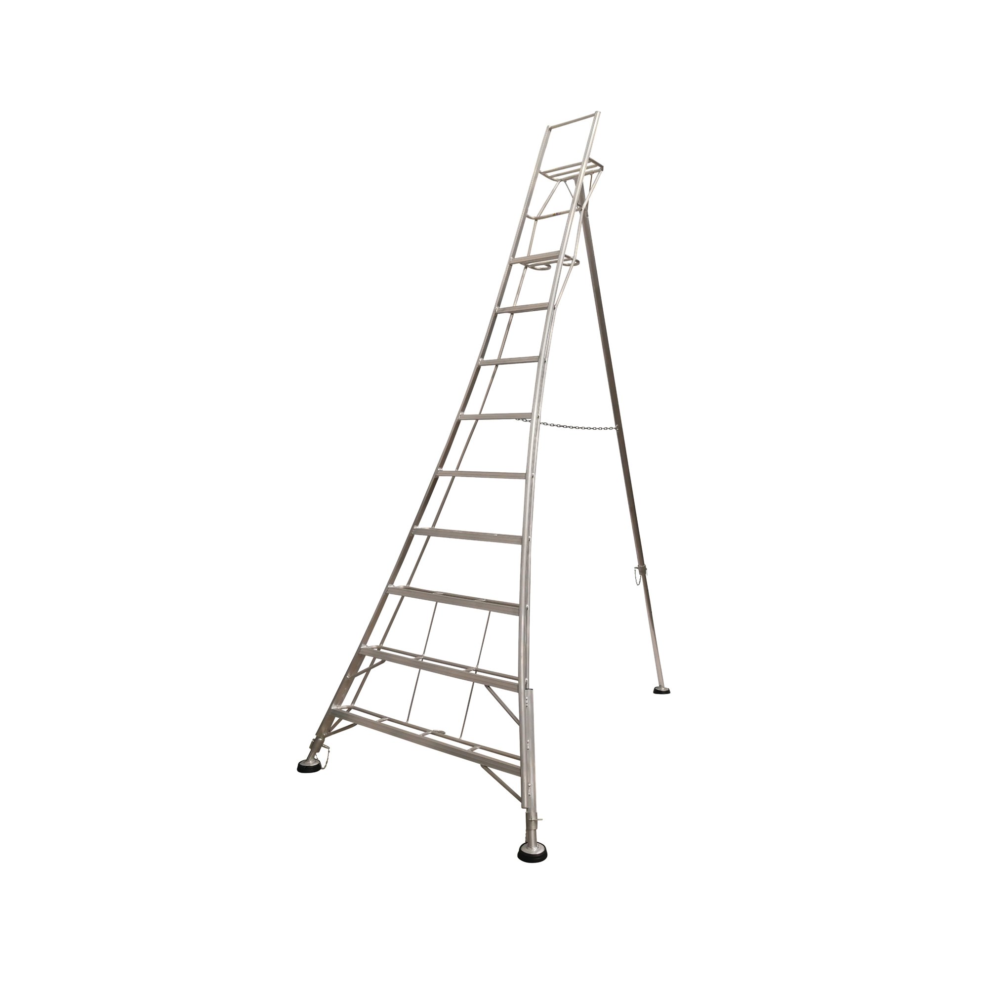 Werner Adjustable 9 Tread Tripod Ladder with High Handrail 92509