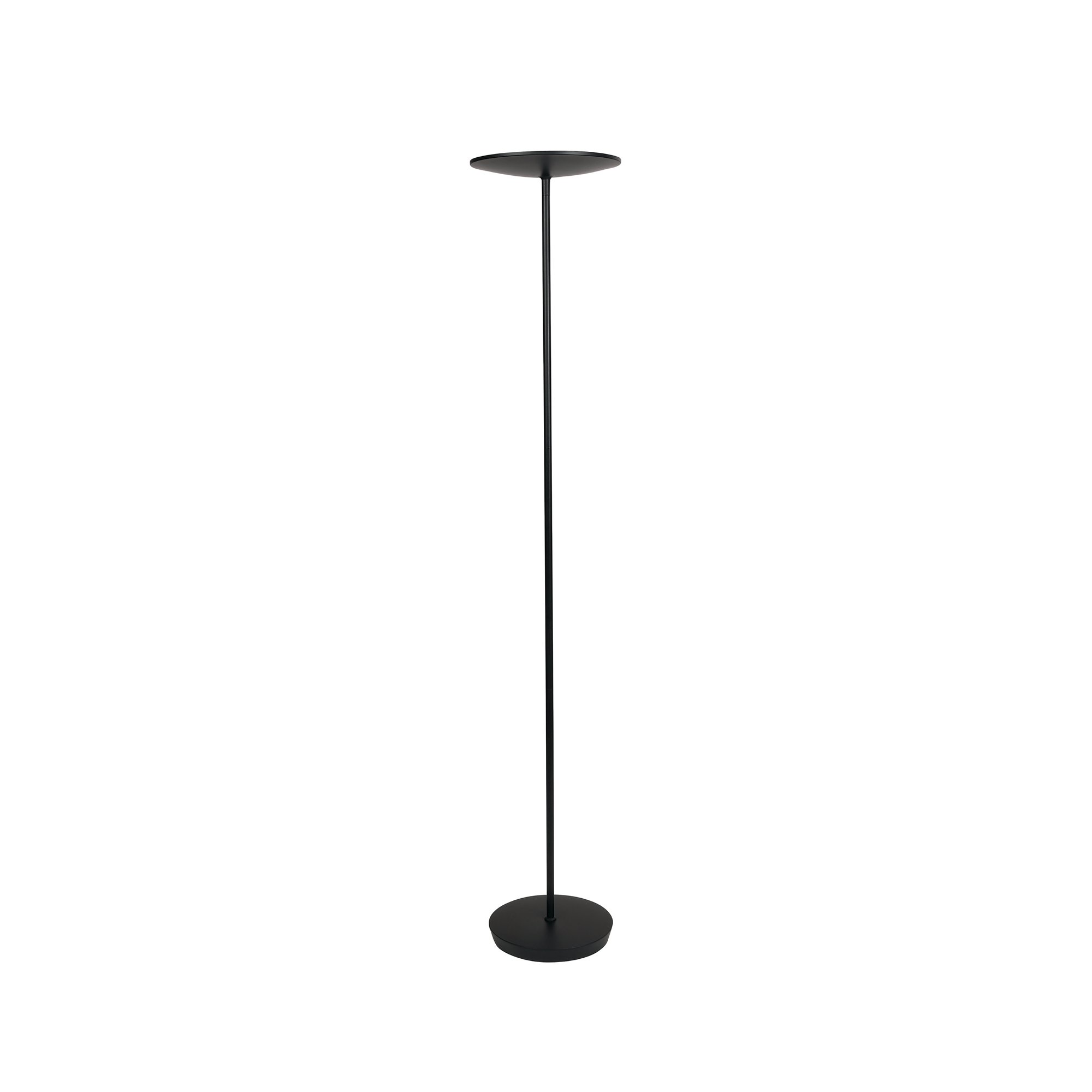 Alba Slim Floor Lamp Round Head 3000 Lumens 30W Black LEDSLIM N UK