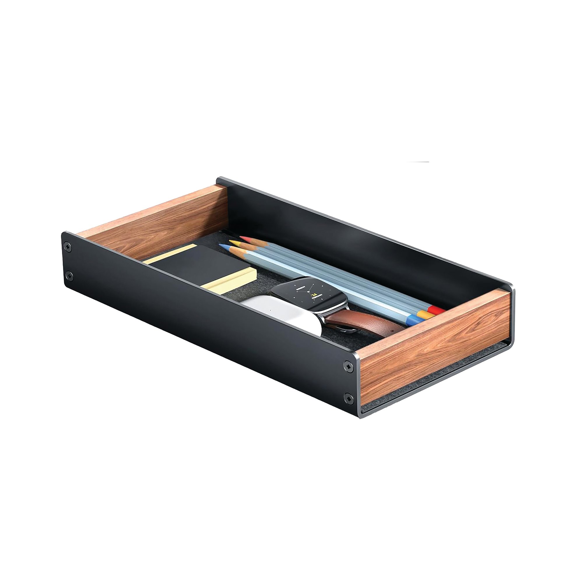 Alba Desktop Tray Black/Walnut ODTRAY W