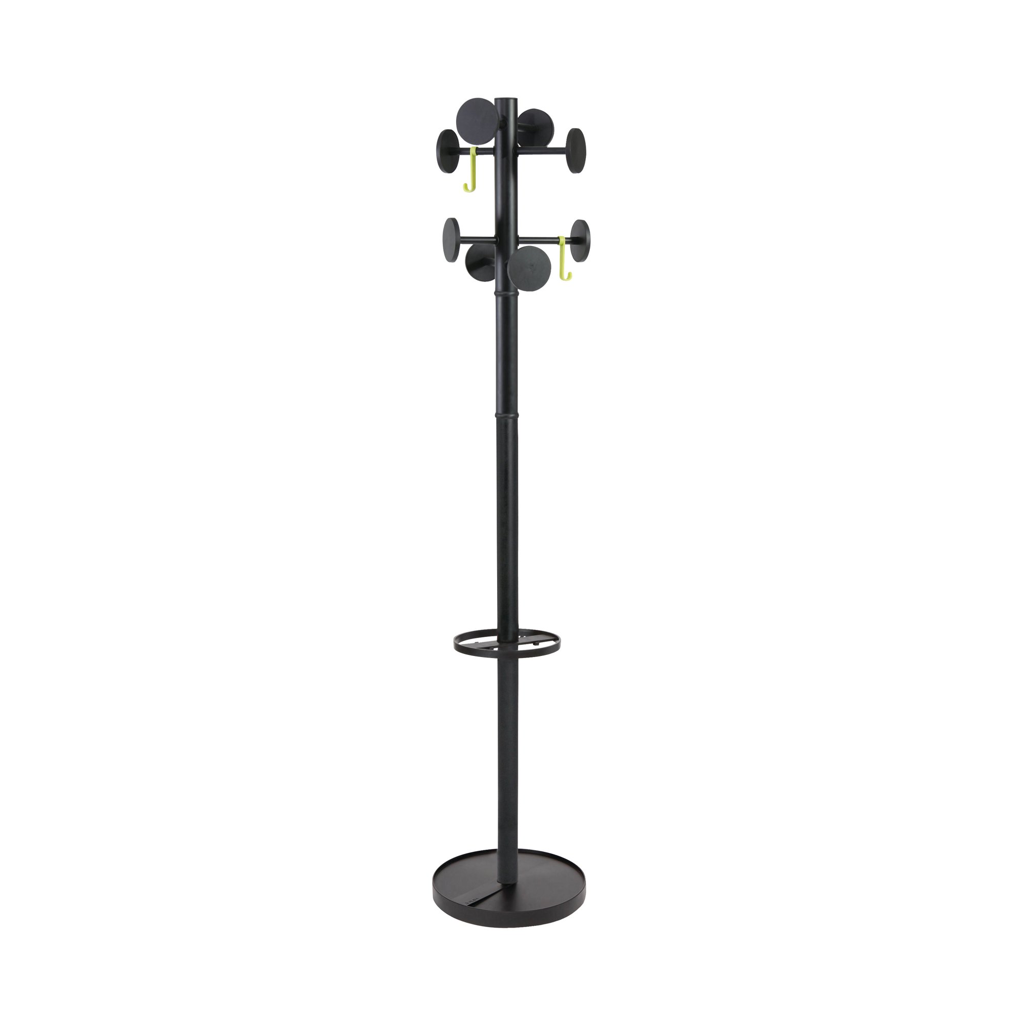 Alba Stan Coat Stand 350x350x1750mm Black PMSTAN3N