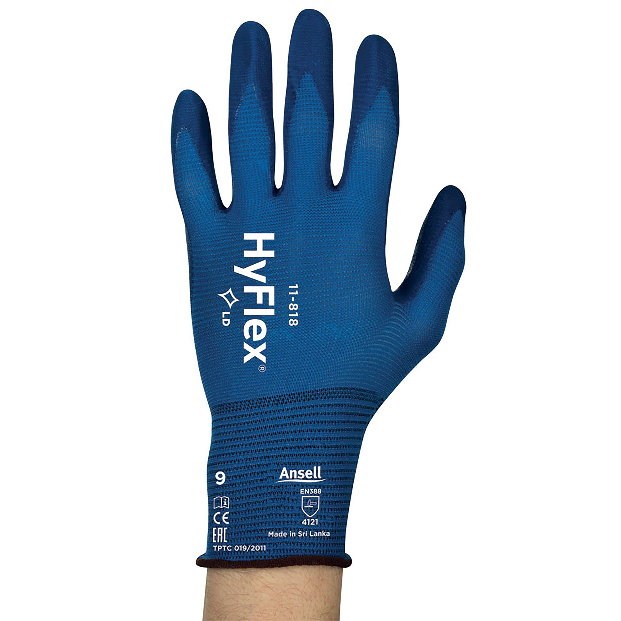 Ansell Hyflex Gloves 1Pr Blue Size M AN11-818M