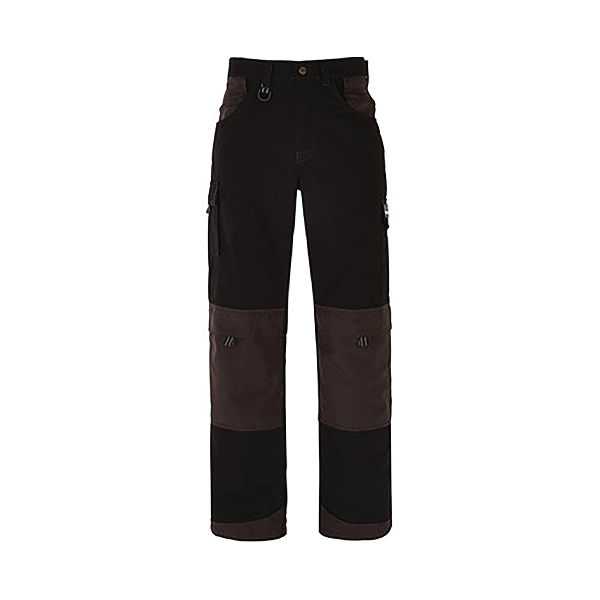 Trojan Men's Black/Grey Multipocket Tradesman Trousers with Kneepad Pockets 32R