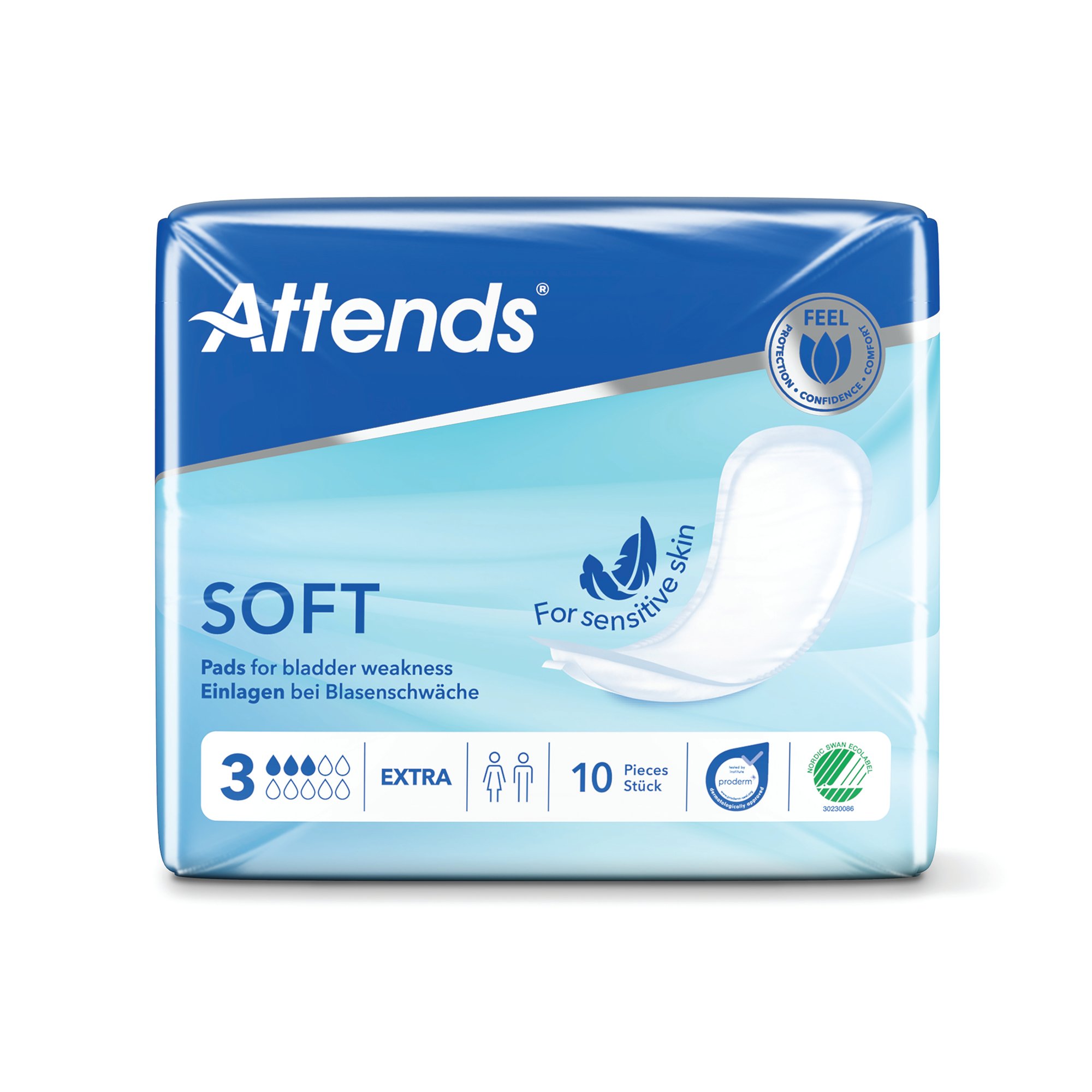 Attends Soft Incontinence Pads Size 3 Extra Pack of 10 207260