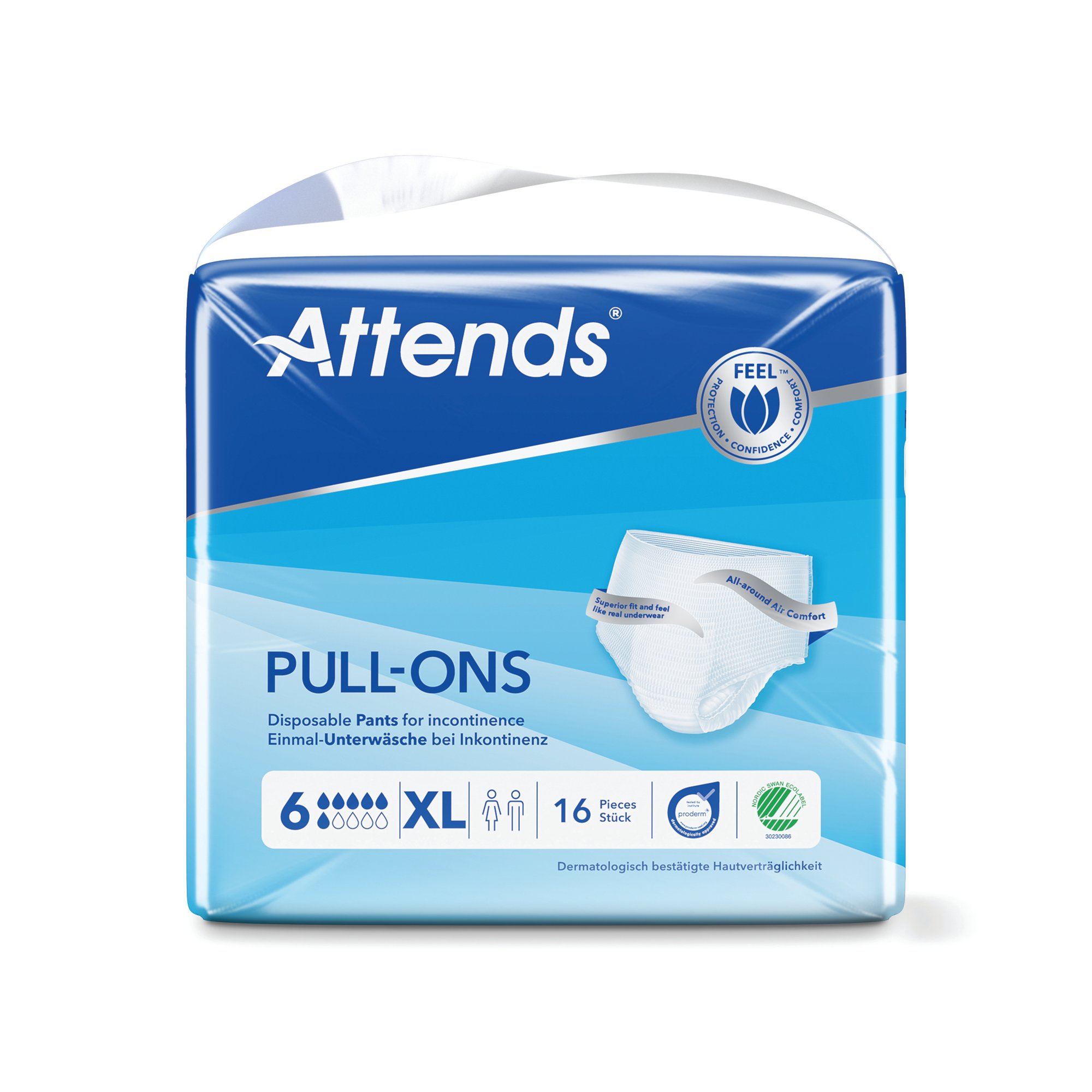 Attends Pull-Ons Incontinence Pants Size 6XL x4 Pack of 16 36849