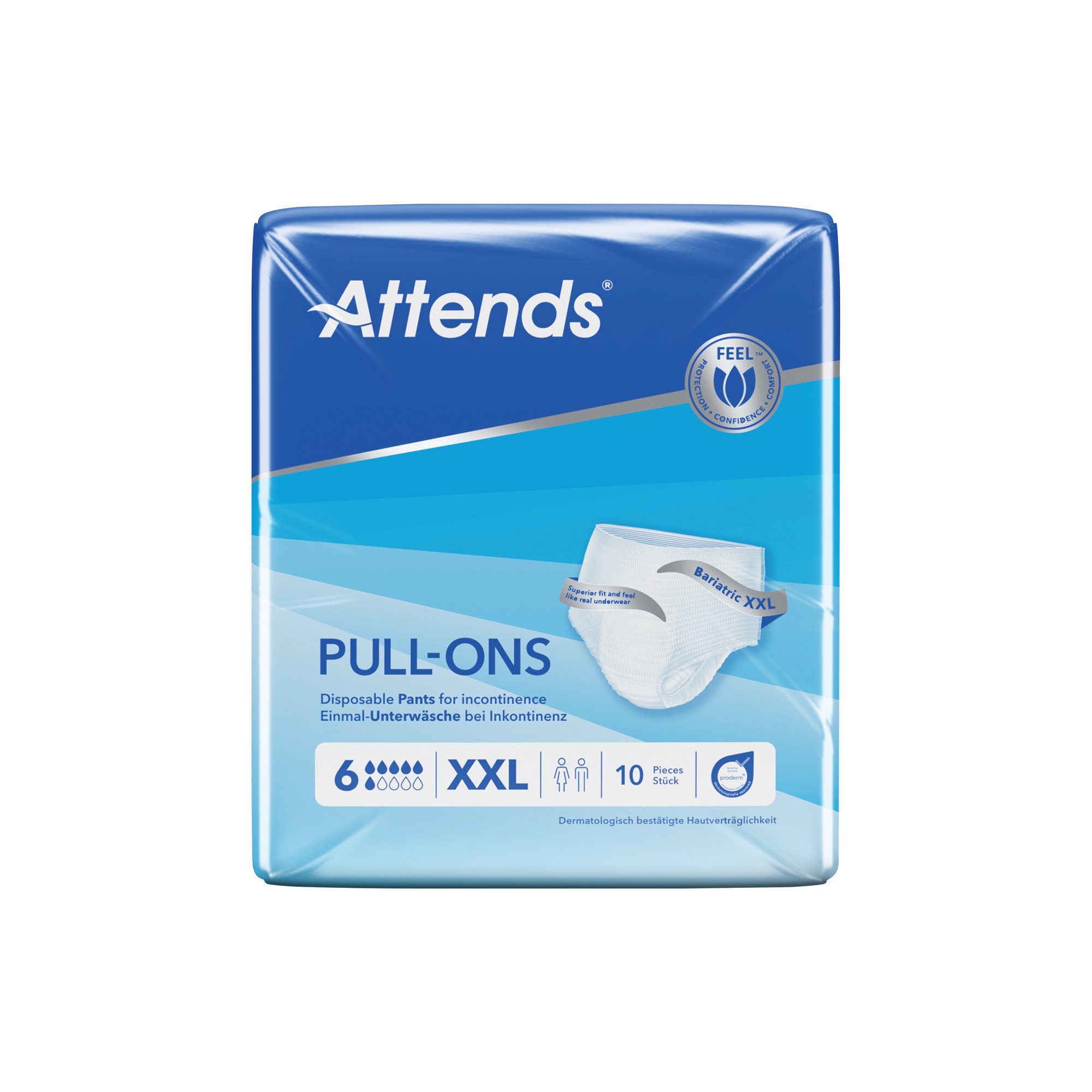 Attends Pull-Ons Incontinence Pants Size 6XXL x4 Pack of 10 37349