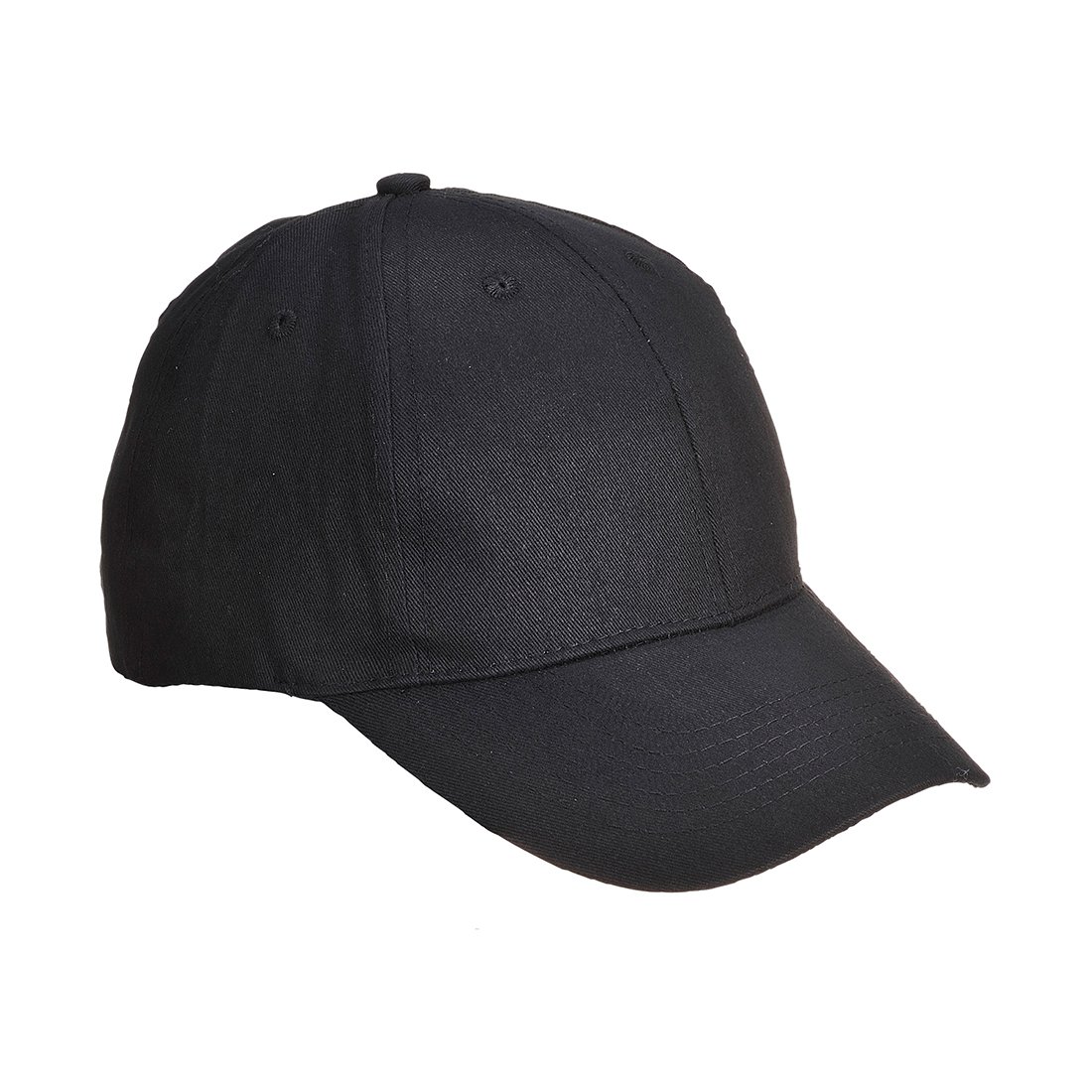 Portwest Six Panel Baseball Cap Blk (Pack of 12)