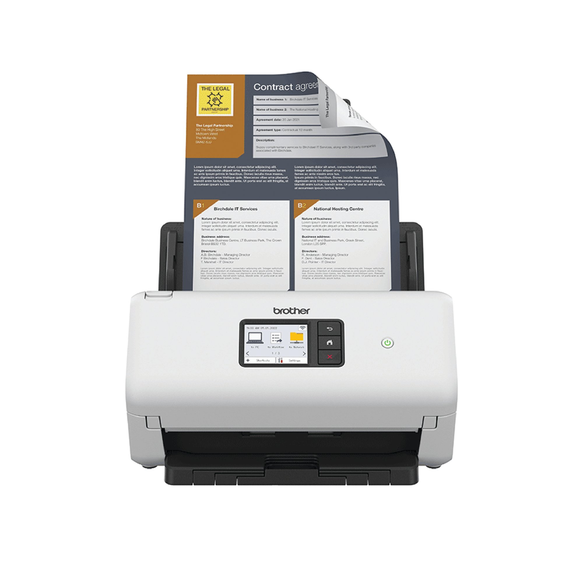 Brother ADS-4550W Desktop Document Scanner with Wired and Wireless Connectivity ADS4550WZU1