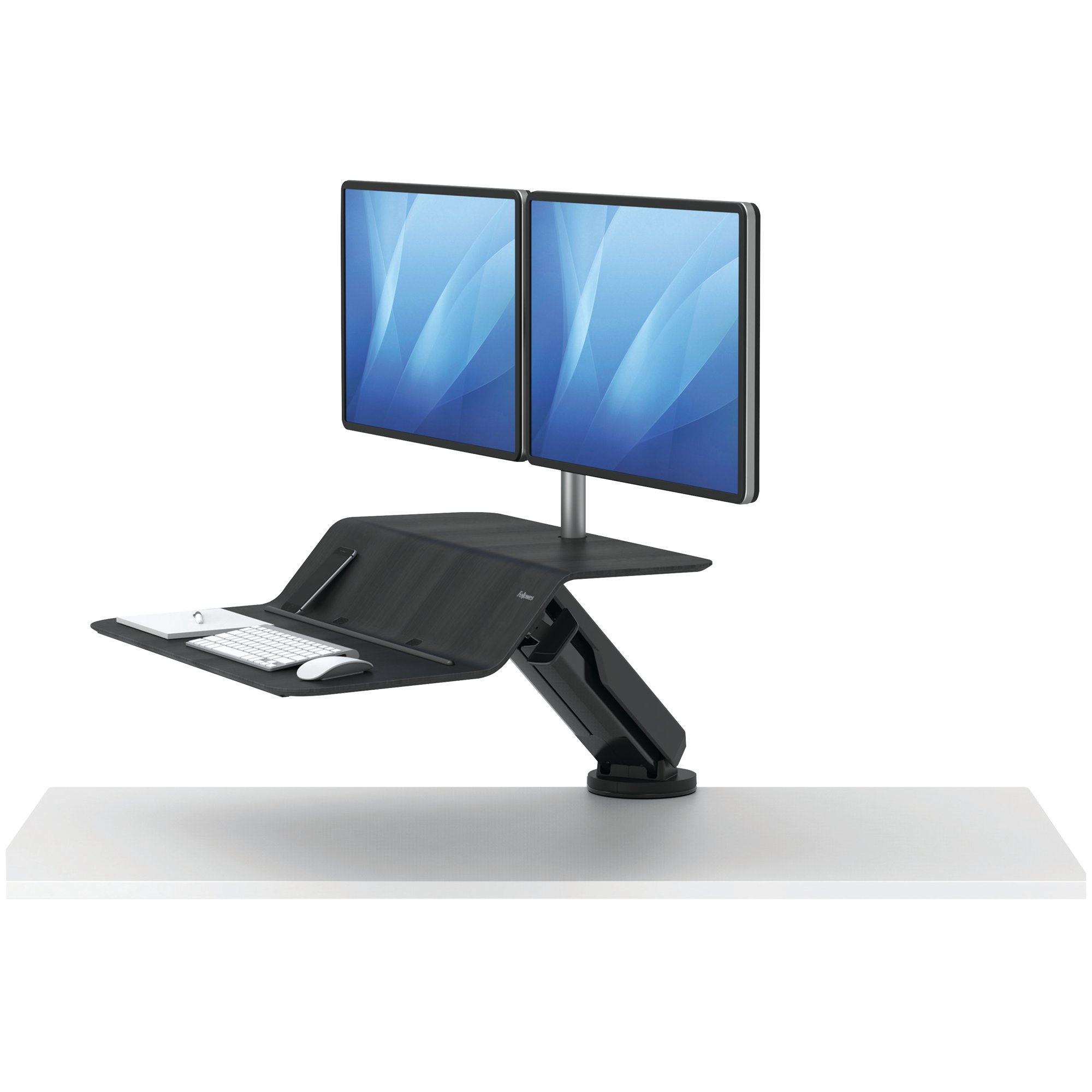 Fellowes Lotus RT Sit/Stand Workstation Dual Screen Blk 8081601
