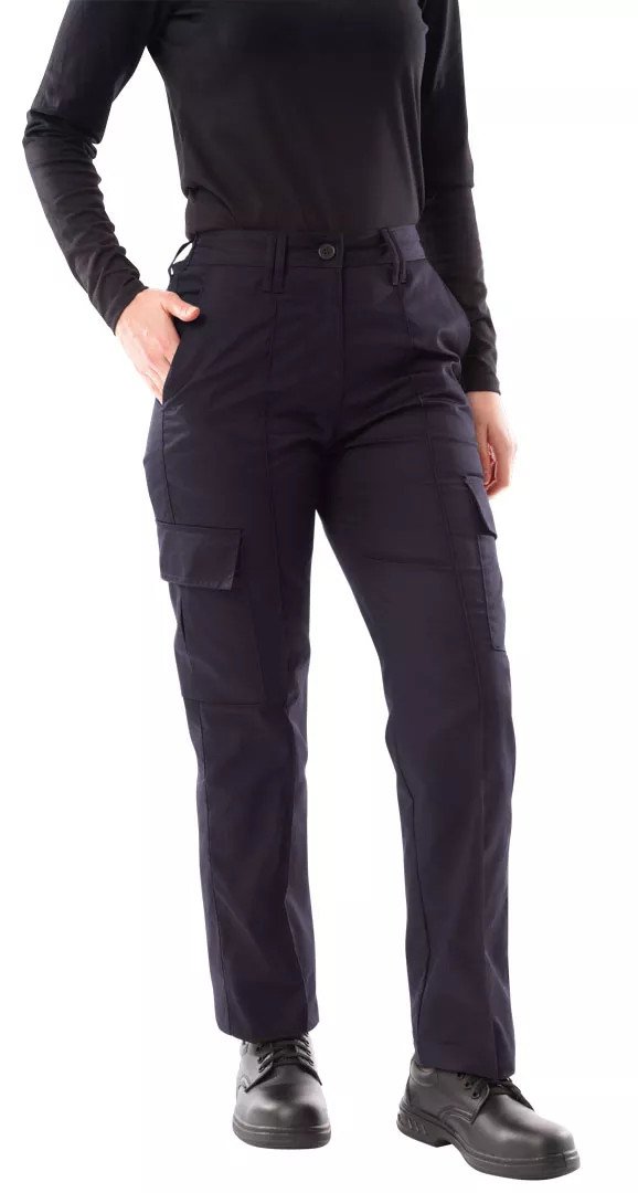 Work in Style Ladies Cargo Trousers: Comfort & Functionality for Professional Women Navy 10