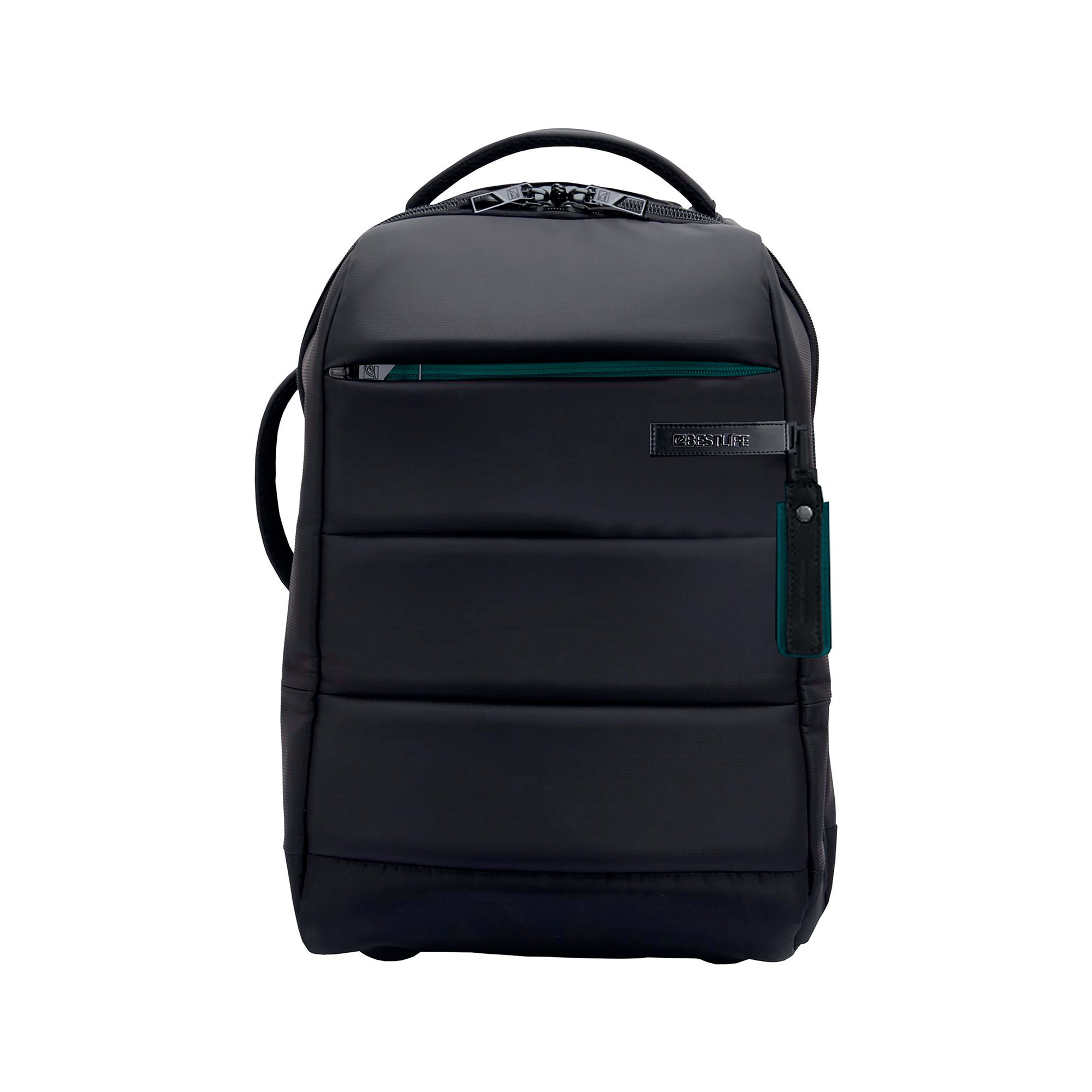 BestLife 15.6 inch Trolley Backpack USB Black and Green BT-3335P