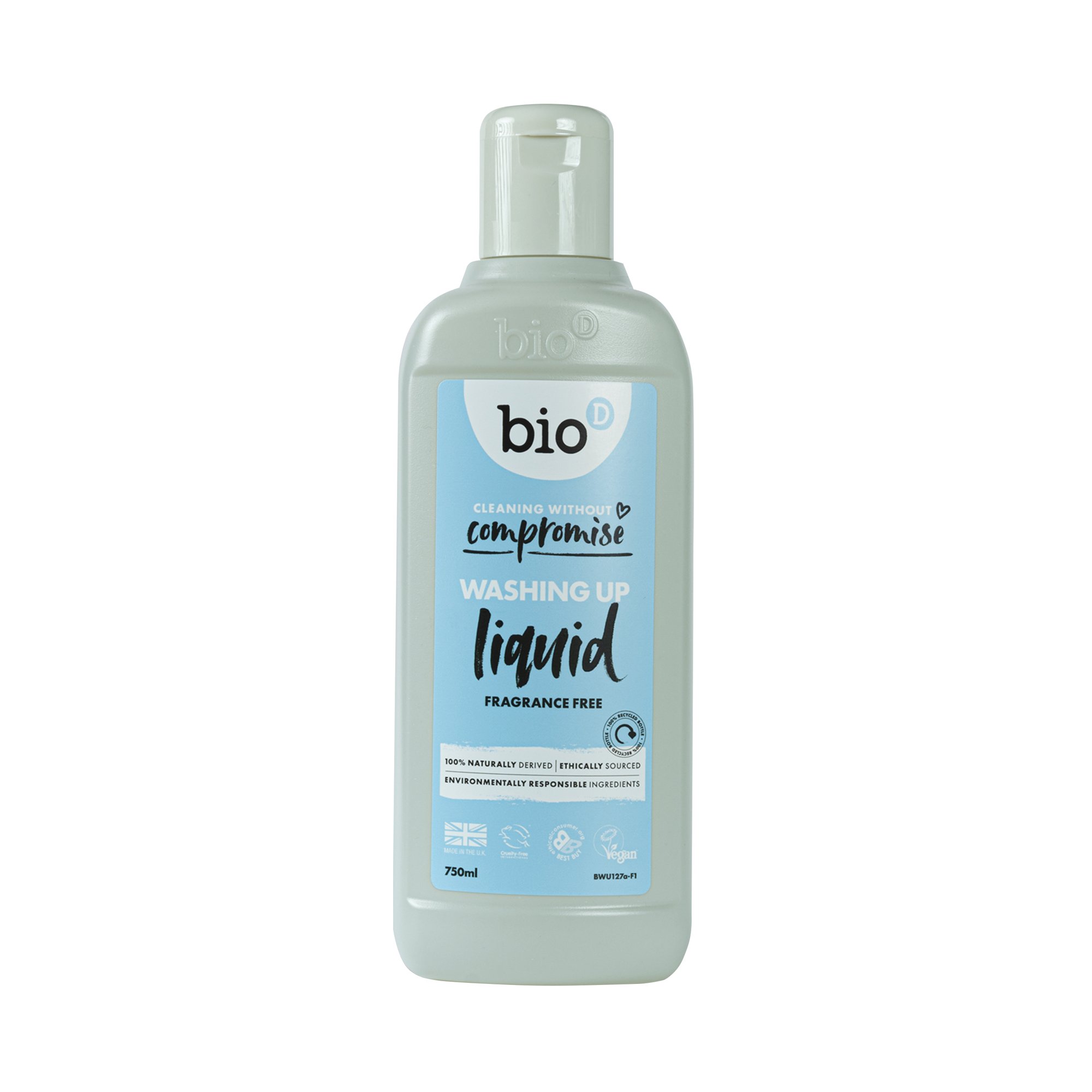 Biod Fragrance Free Washing Up Liquid 750ml Pack of 12 BWU127a