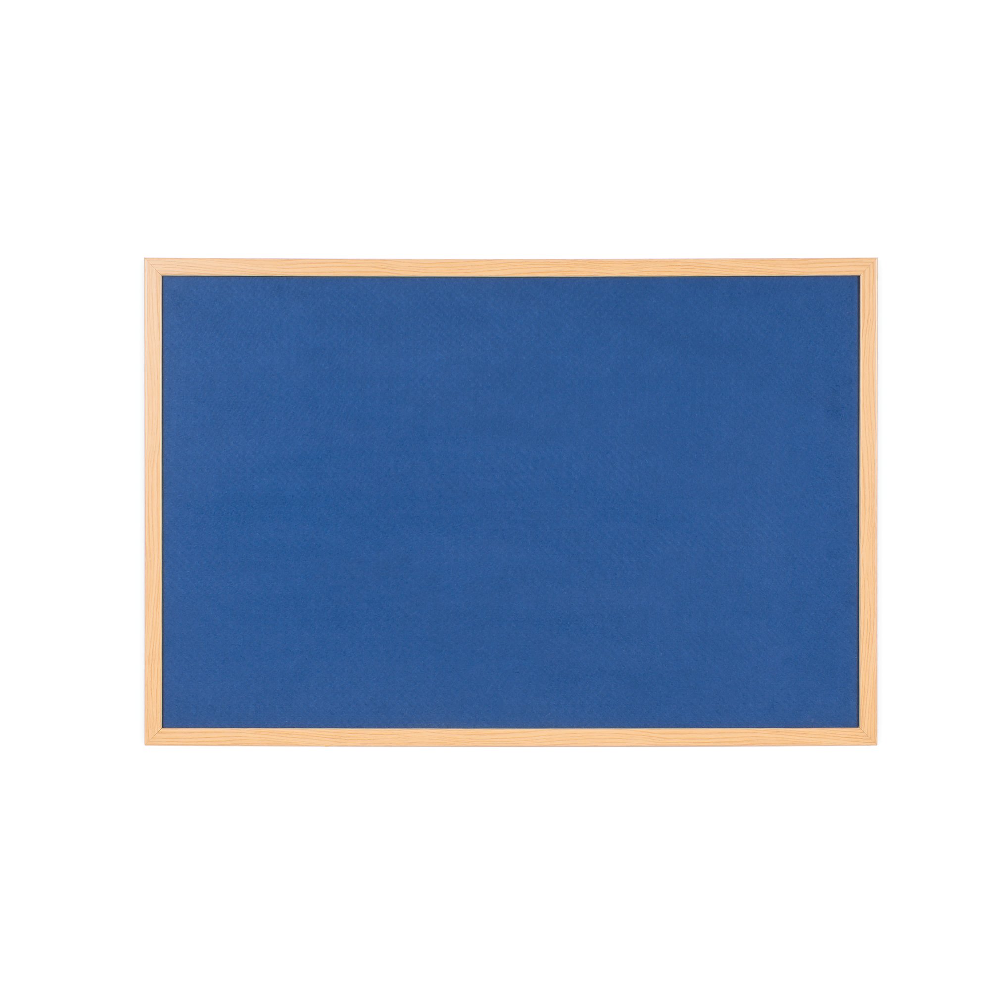 Bi-Office Earth Executive Felt Notice Board Oak MDF Frame Blue 120x90cm FB1443239