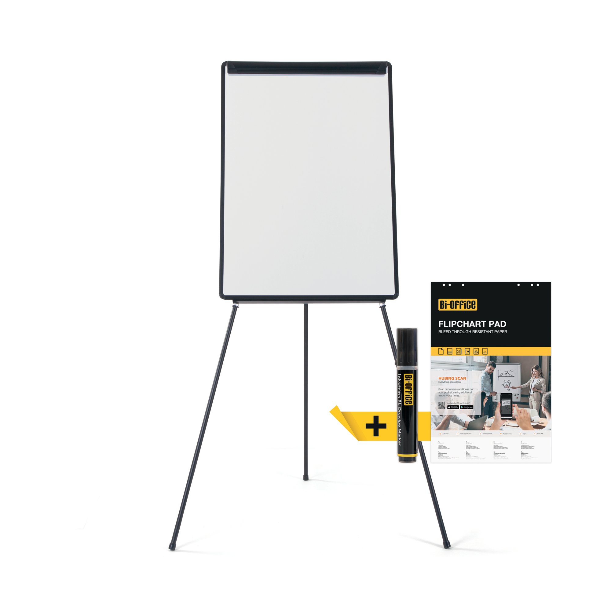 Bi-Office Economic Tripod Easel Non-magnetic Black 600x850mm EA4600475