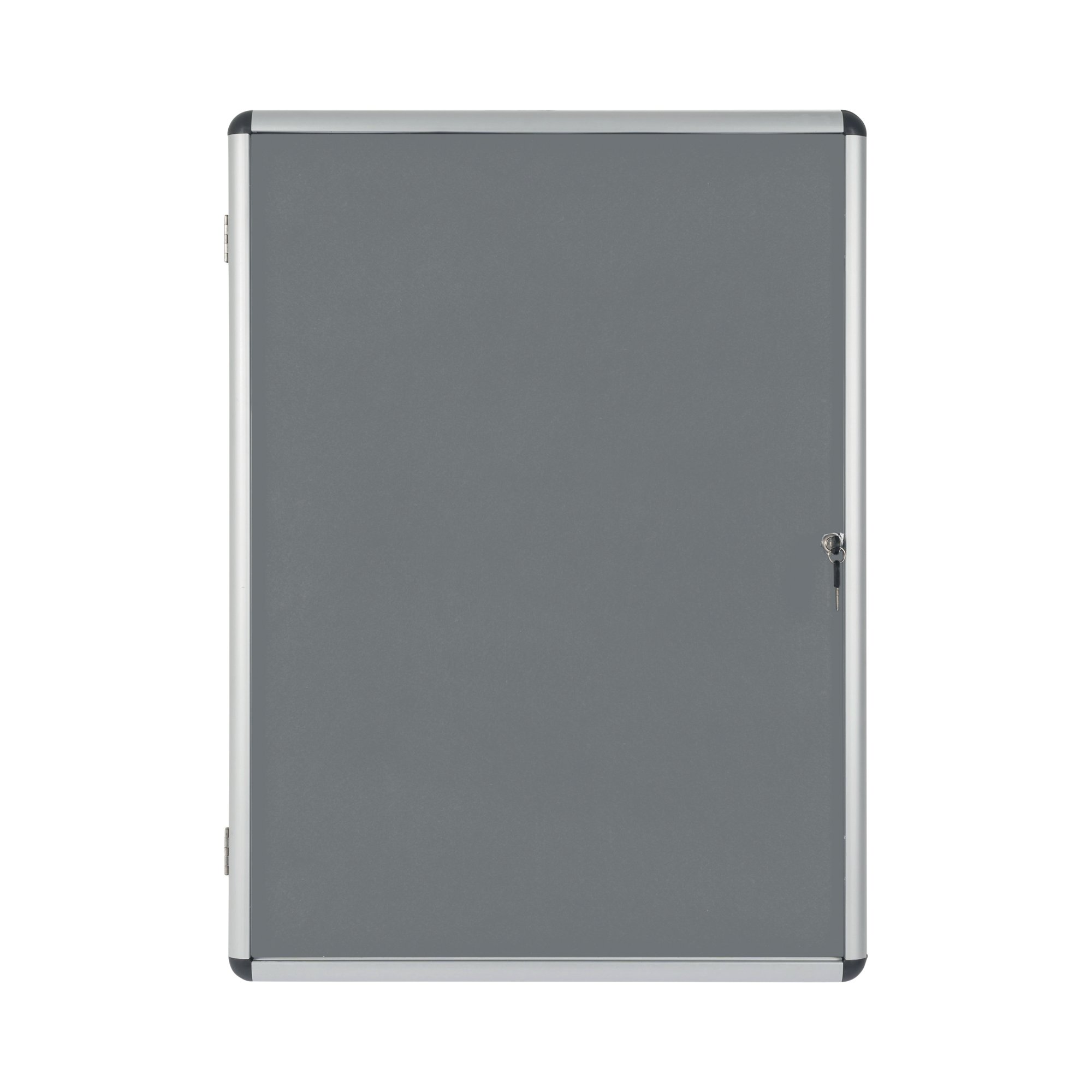 Bi-Office Enclore Felt Indoor Lockable Glazed Case 720x981x35mm Grey VT630103150