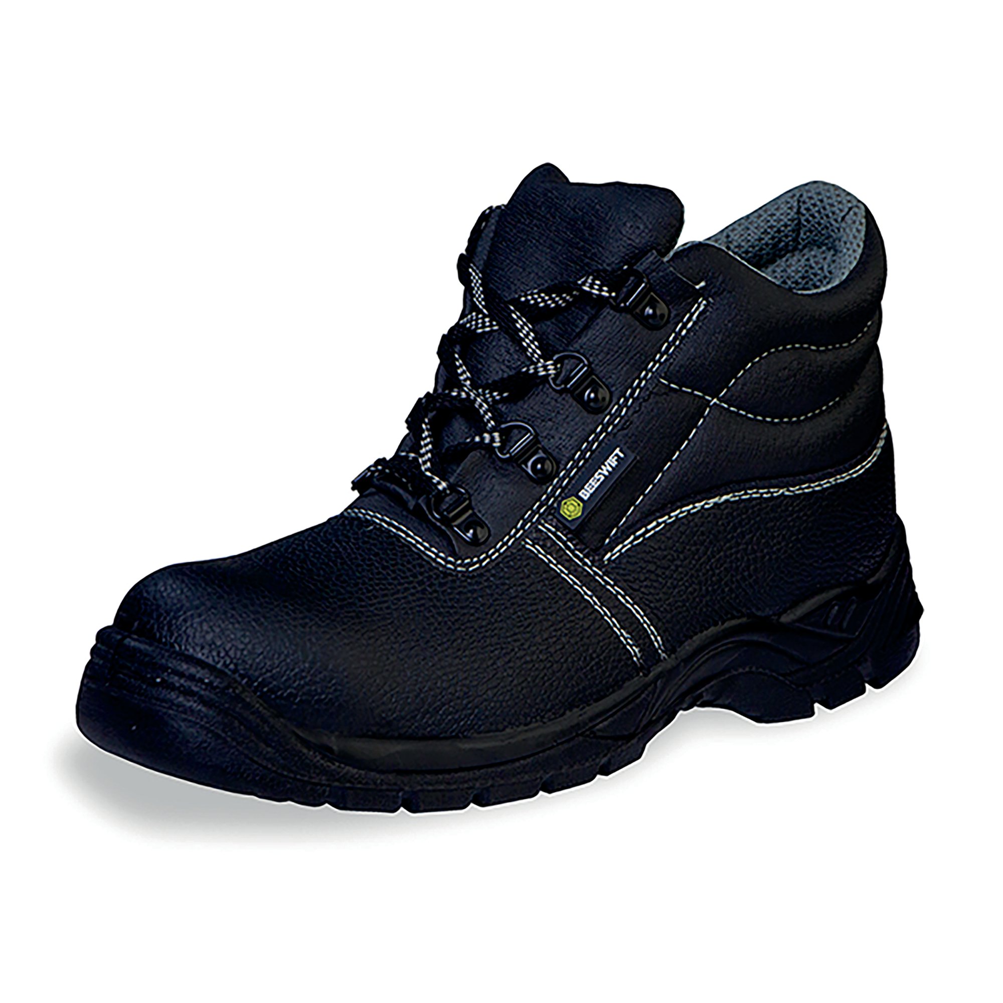 Beeswift Dual Density PU Chukka S3 4 D-Ring Steel Toe Capped Boots 1Pr Black 11 CF55BL11