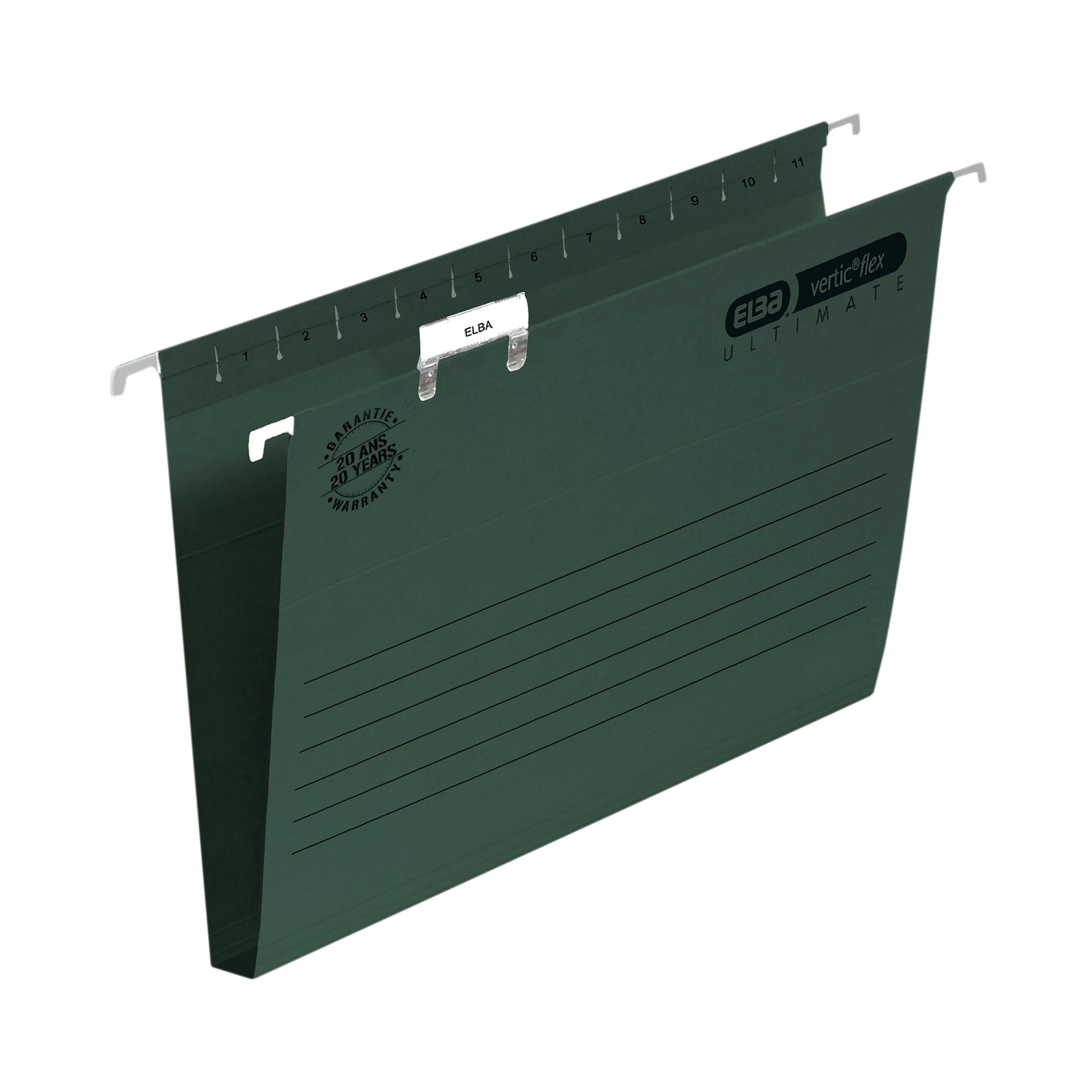 Elba Ulti Vert Suspension File 30mm Fc Green (50 Pack) 100331114