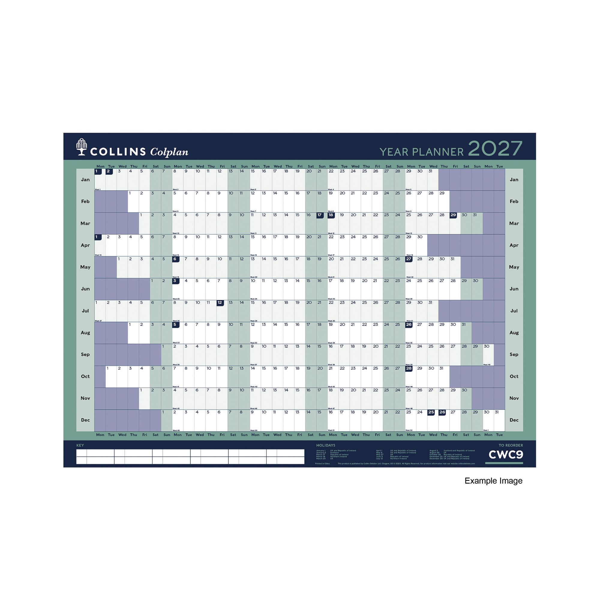 Collins A1 Year Planner 2027 Unmounted CWC9-27