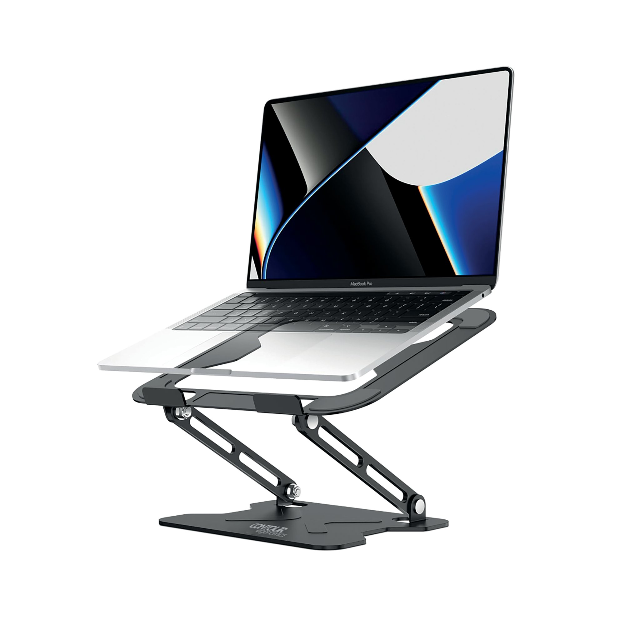 Contour Ergonomics Adjustable Metal Laptop Stand For Laptops Up To 17 Inches Black CE10136