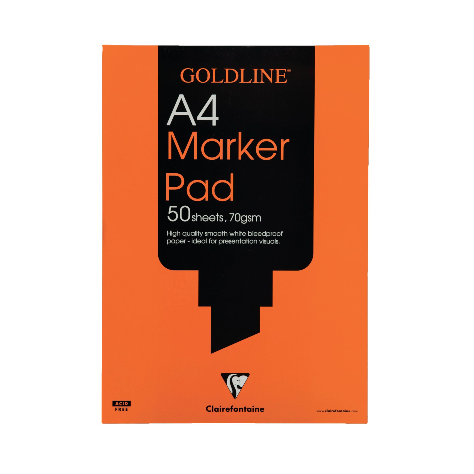 Clairefontaine Goldline 50 Sheet 70gsm Marker Pad A4 White GPB1A4