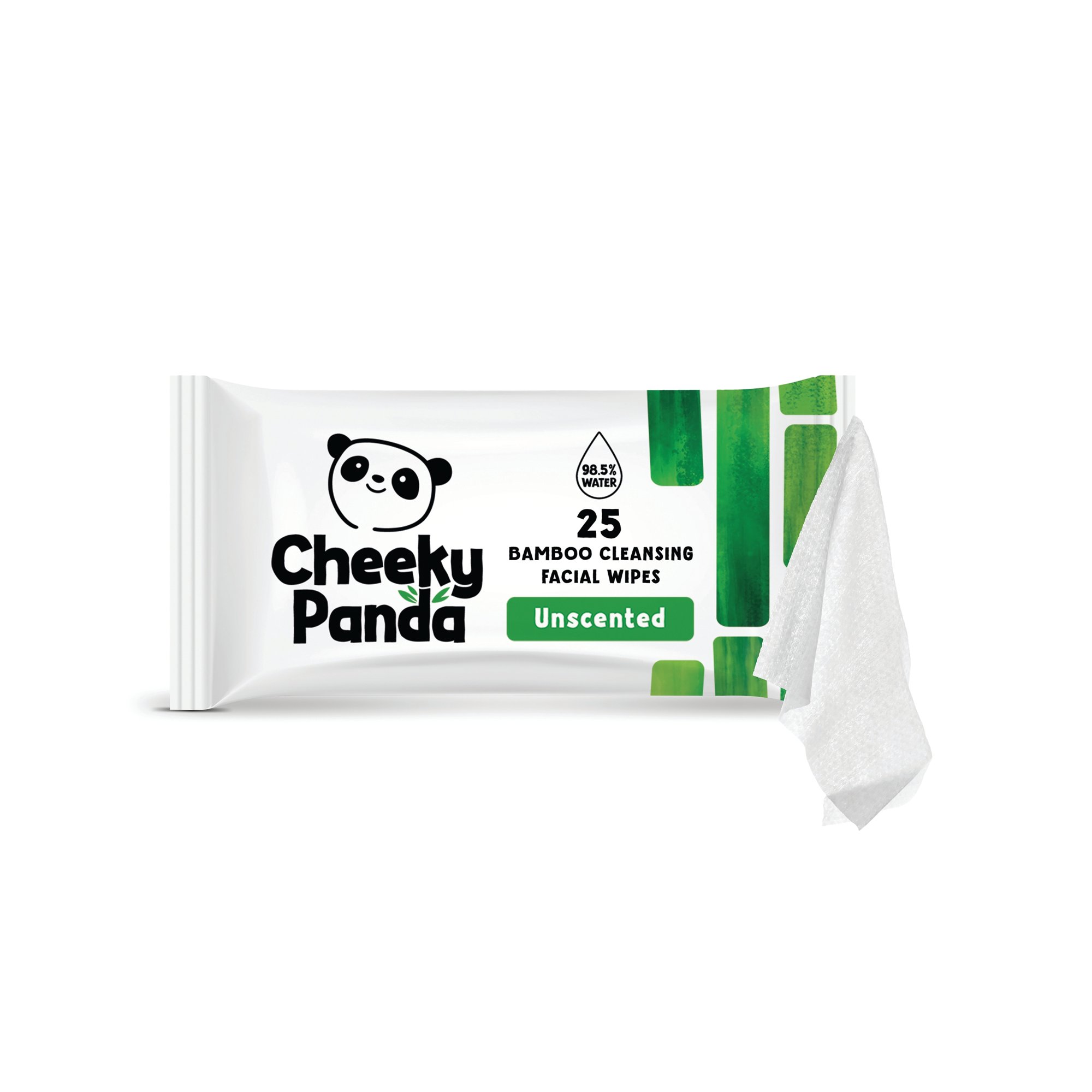 Cheeky Panda Bamboo Facial Cleansing Wipes 25 Wipes Unscented (Pack of 6) FACEWUNSMUL6-GBR
