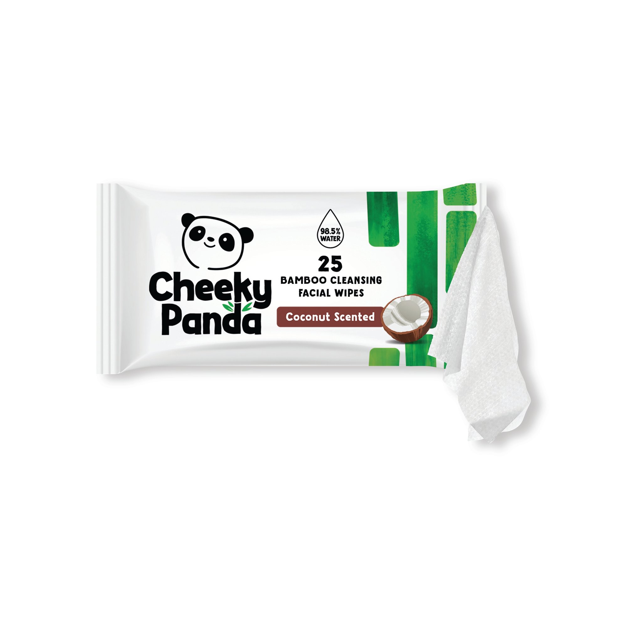 Cheeky Panda Bamboo Facial Cleansing Wipes 25 Wipes Coconut (Pack of 6) FACEWCCNMUL6-GBR
