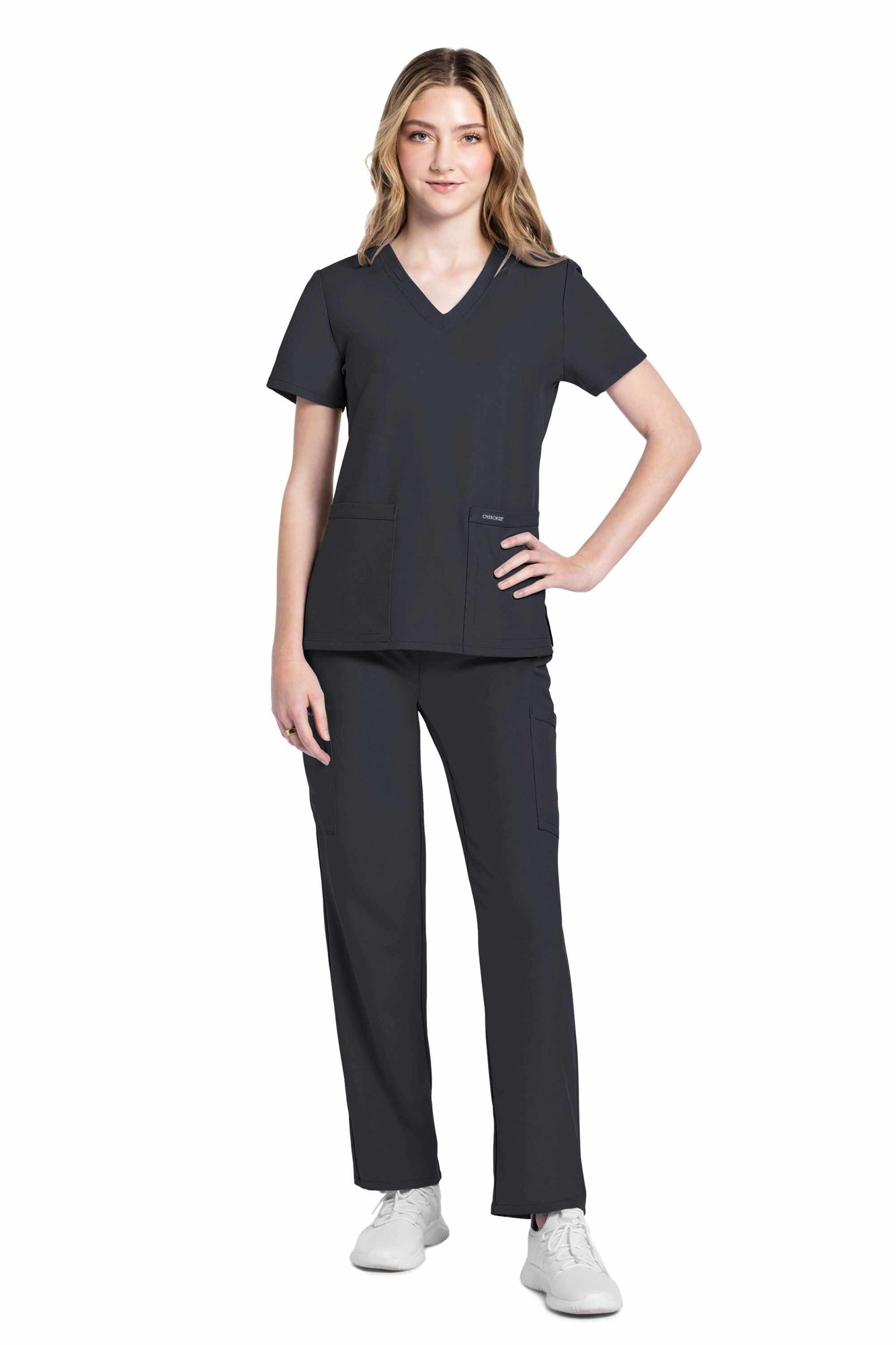 Cherokee Originals Ultra Female V-neck Scrub Top: Professional Comfort for Healthcare Professionals