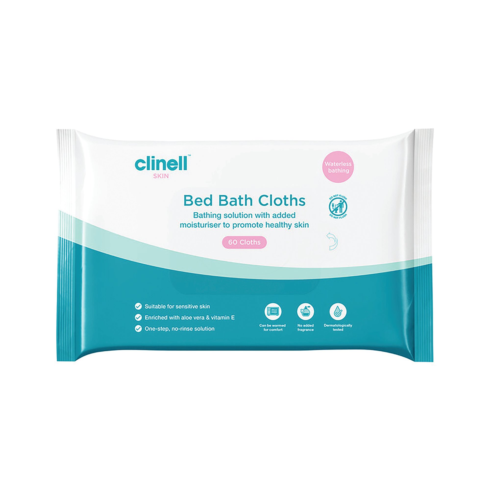 Clinell Bed Bath Wipes (Pack of 60) CBC60