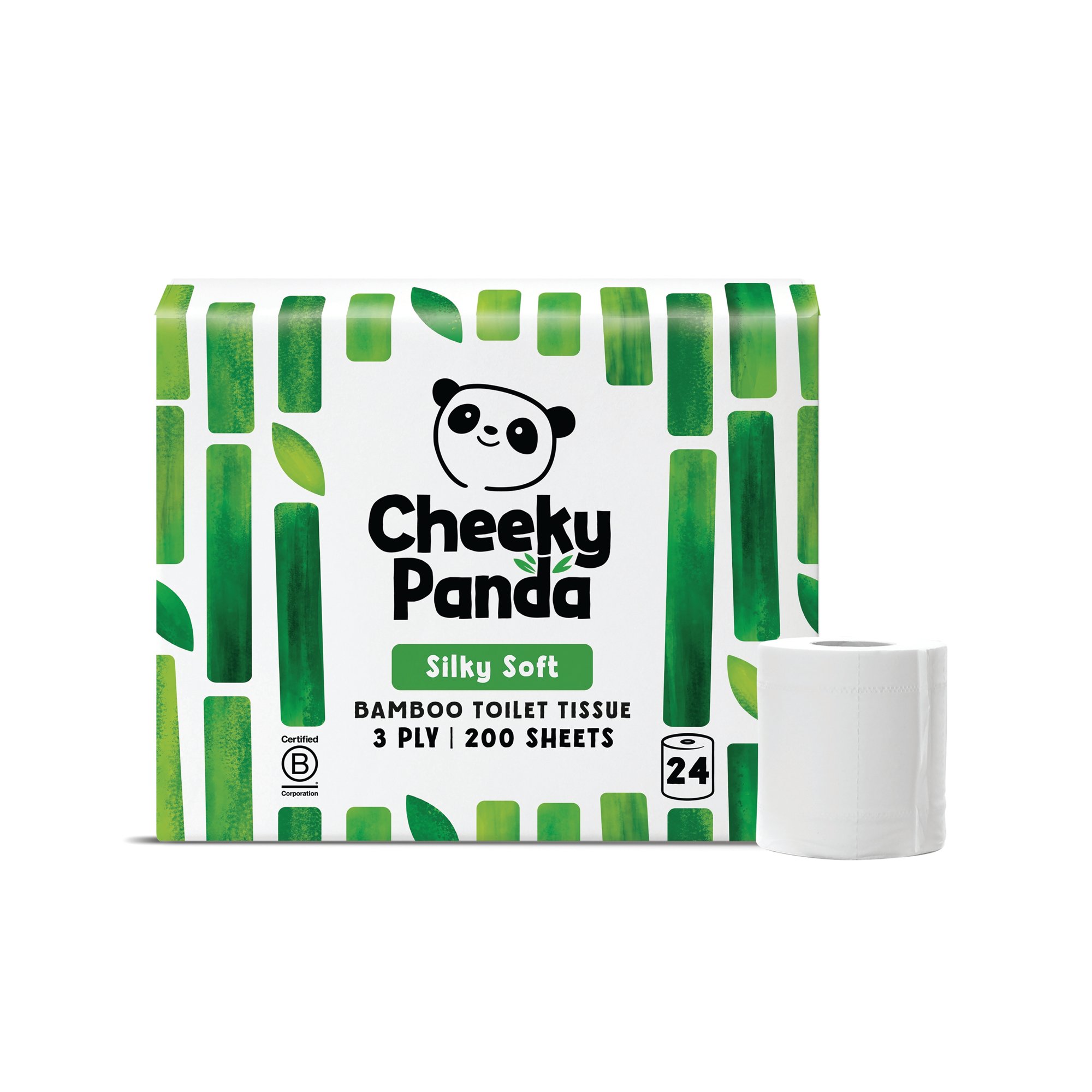 Cheeky Panda 3-Ply Toilet Tissue 200 sheets (Pack of 24) PFTOILT24