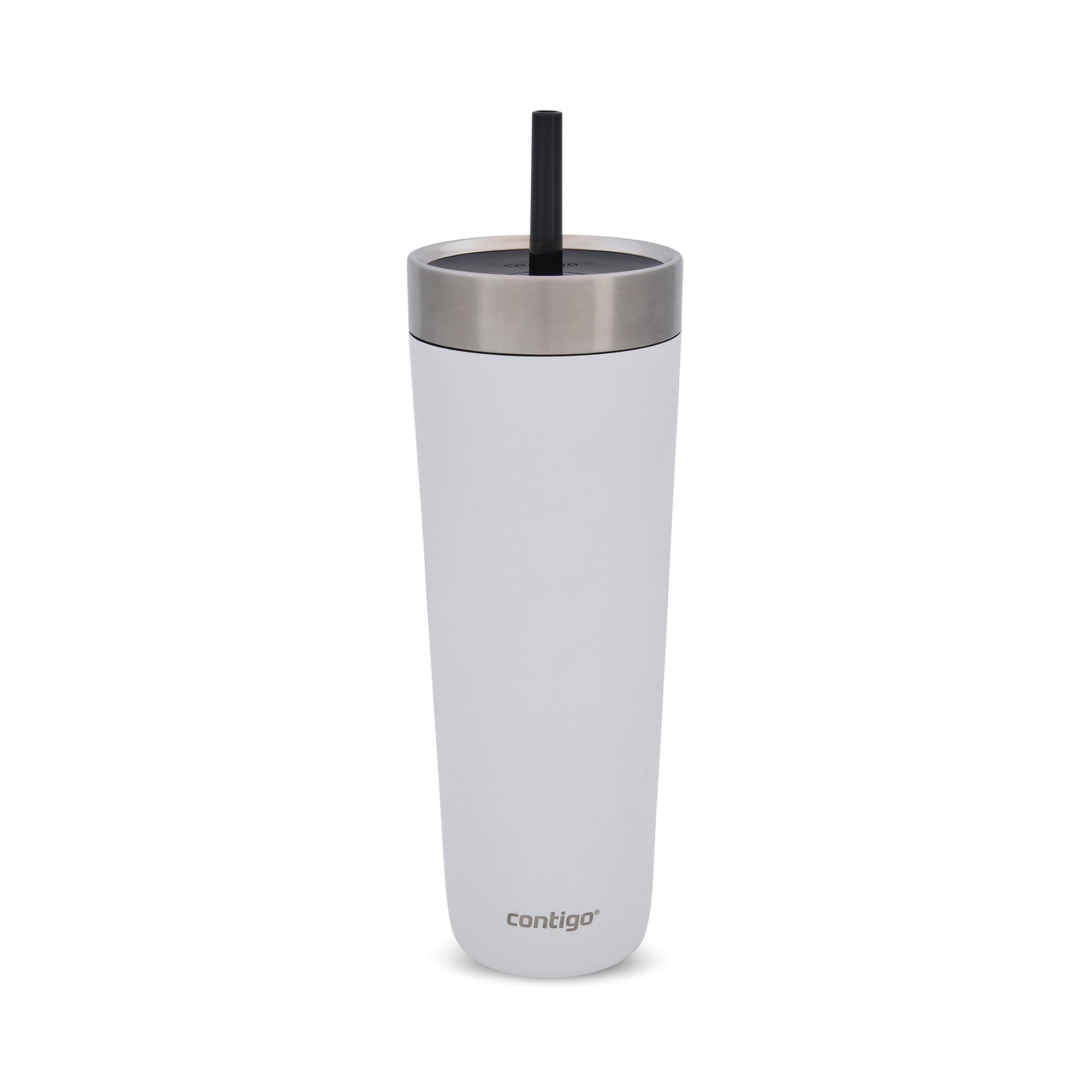 Contigo Luxe Stainless Steel Insulated Travel Tumbler/Straw 24oz Salt 2212917