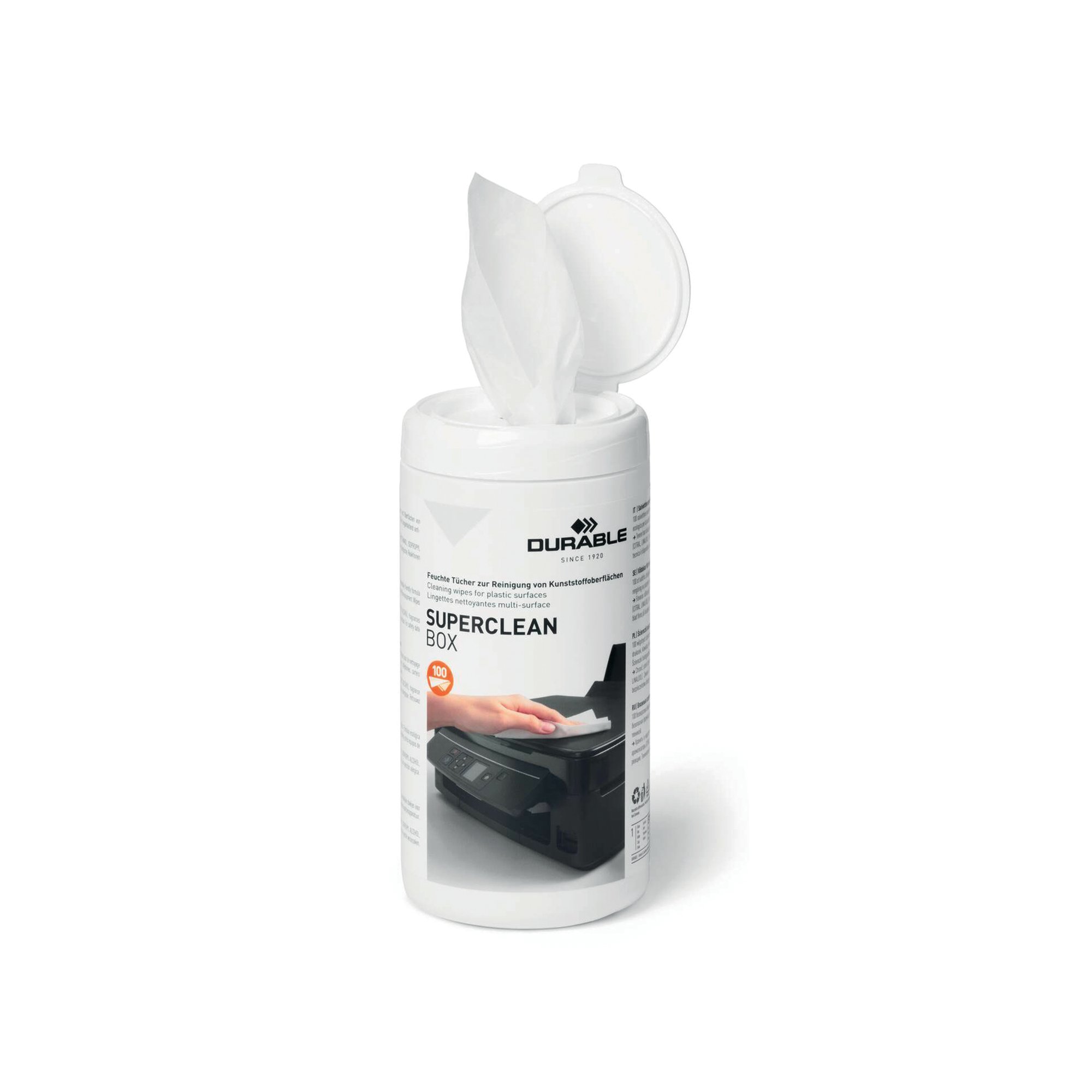 Durable Superclean Box Cleaning Wipes for Plastic Surfaces (Pack of 100) 570802