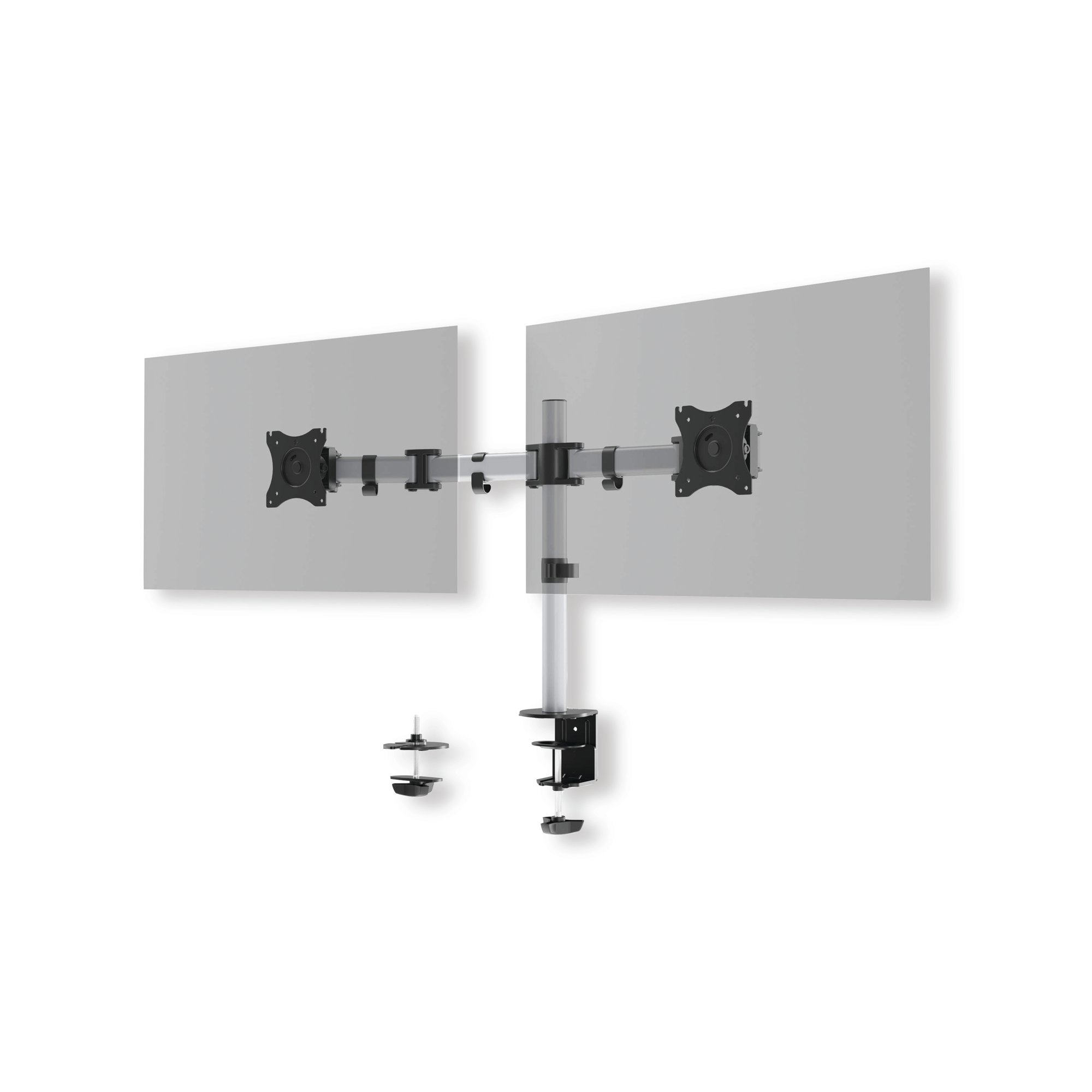 Durable Select Monitor Mount Arm for 2 Screens Up to 32 Inch with Desk Clamp Attachment 509523