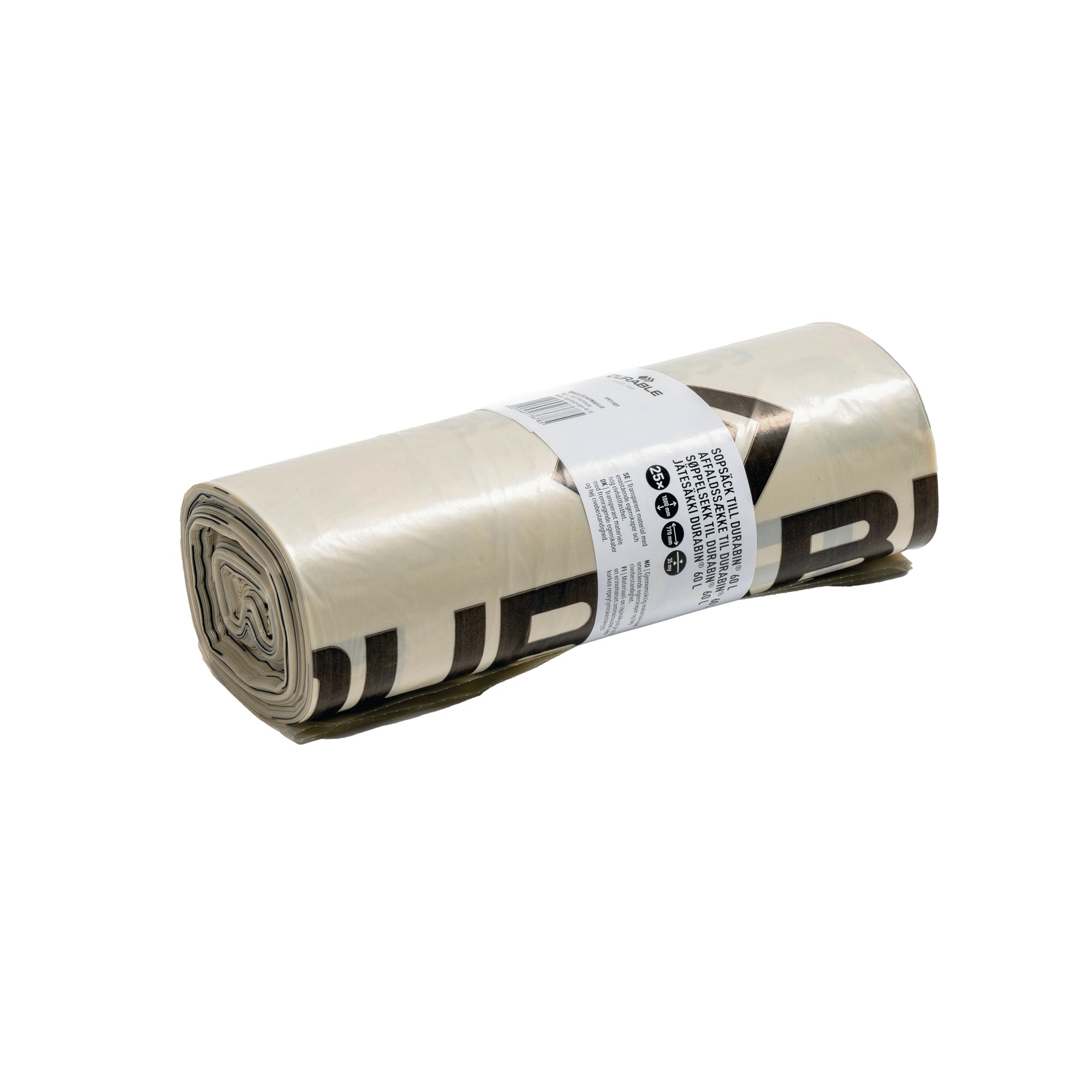 Durable ECO 110L Recycled Bin Liners for DURABIN 60L Pack 25 999111859