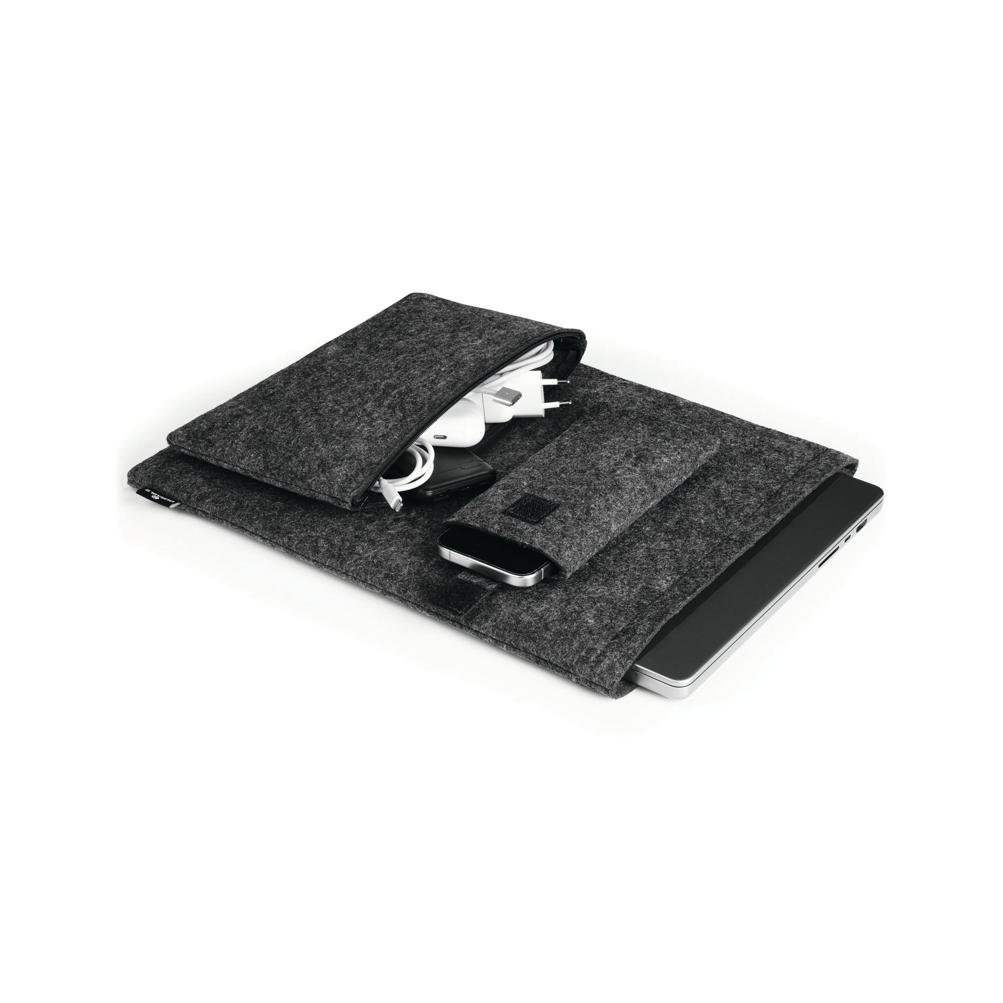 Durable Recycled Felt Protective Laptop Sleeve 16.4 Inch with Accessory Bag + Mobile Sleeve 507158