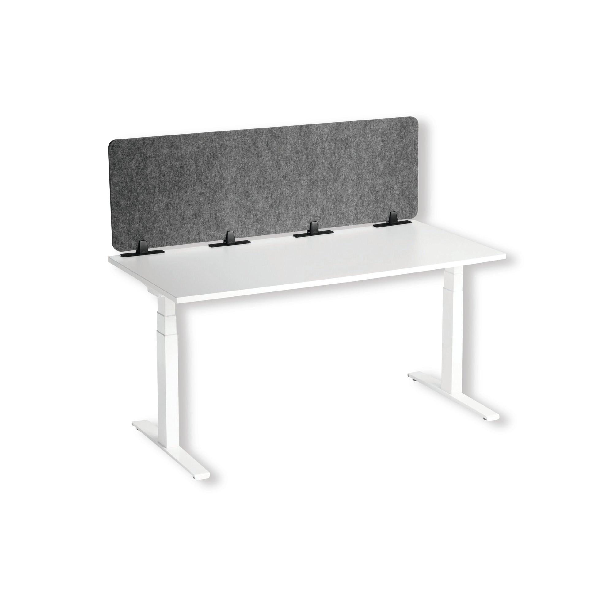Durable Recycled Felt Desk Divider Panel 160cm Grey 313558