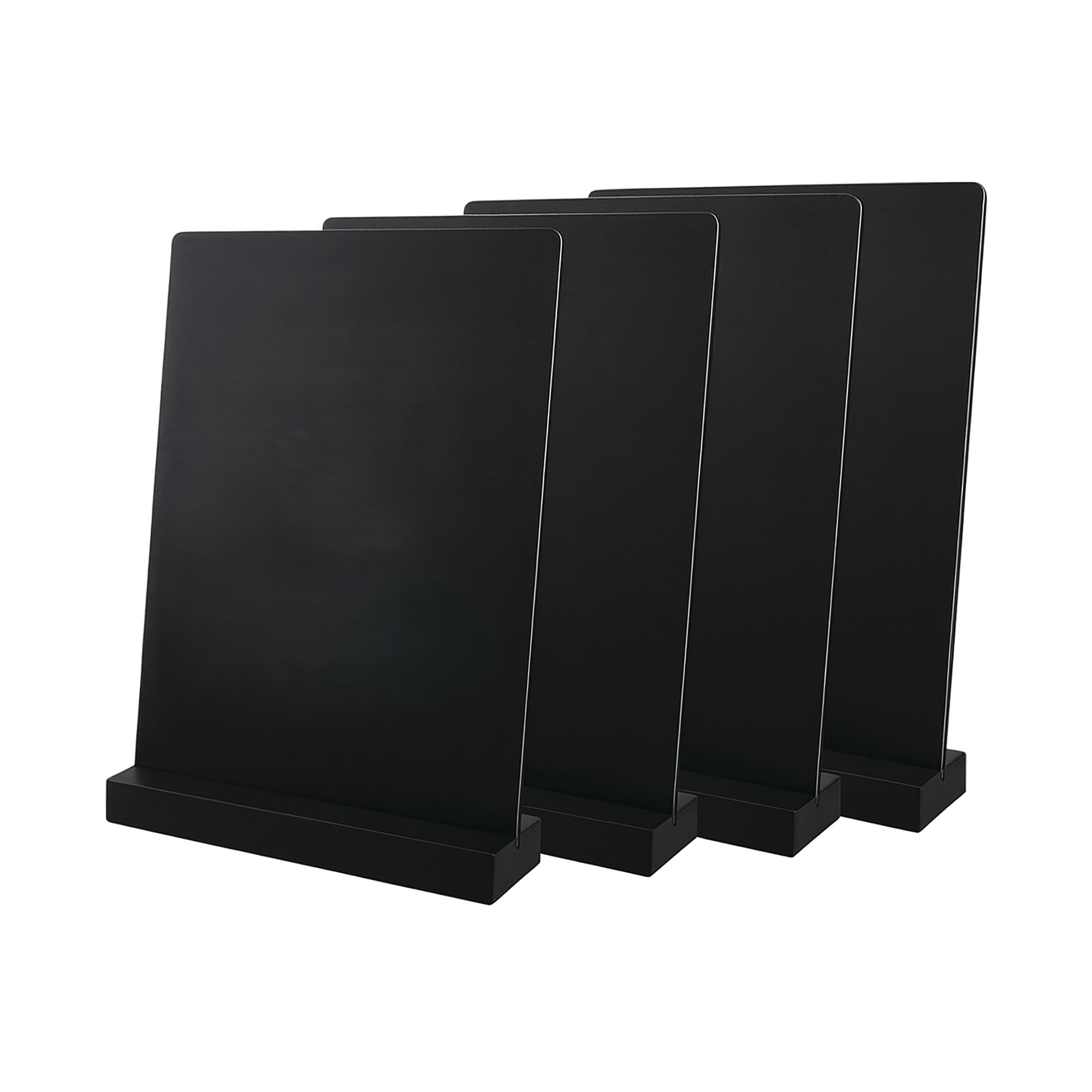 Deflecto Double Sided A5 Countertop Chalkboard Information Display Black (Pack of 4) TCB-A5-BLKX4