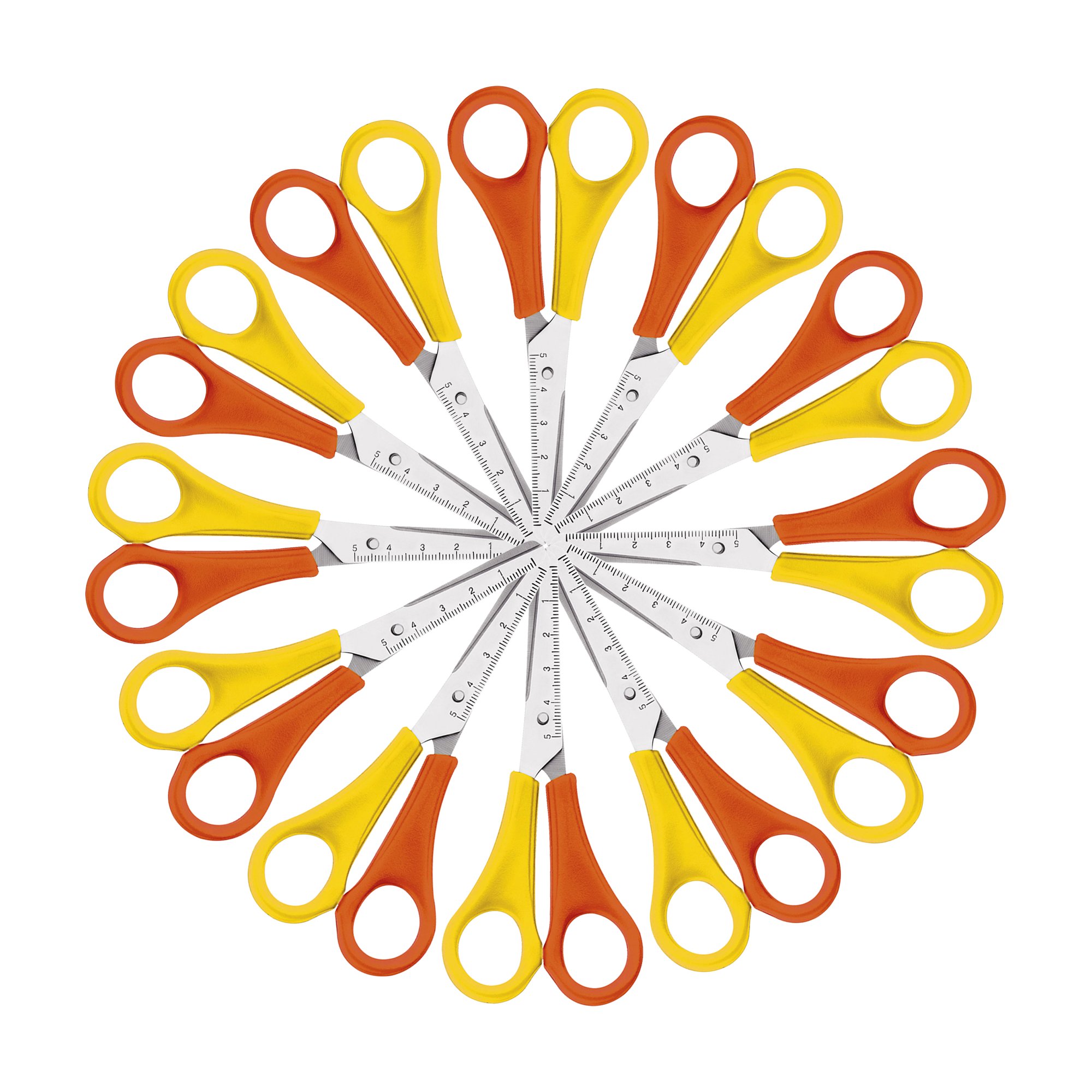 Westcott Left Handed Scissors 130mm Yellow/Orange (Pack of 12) E-21593 00