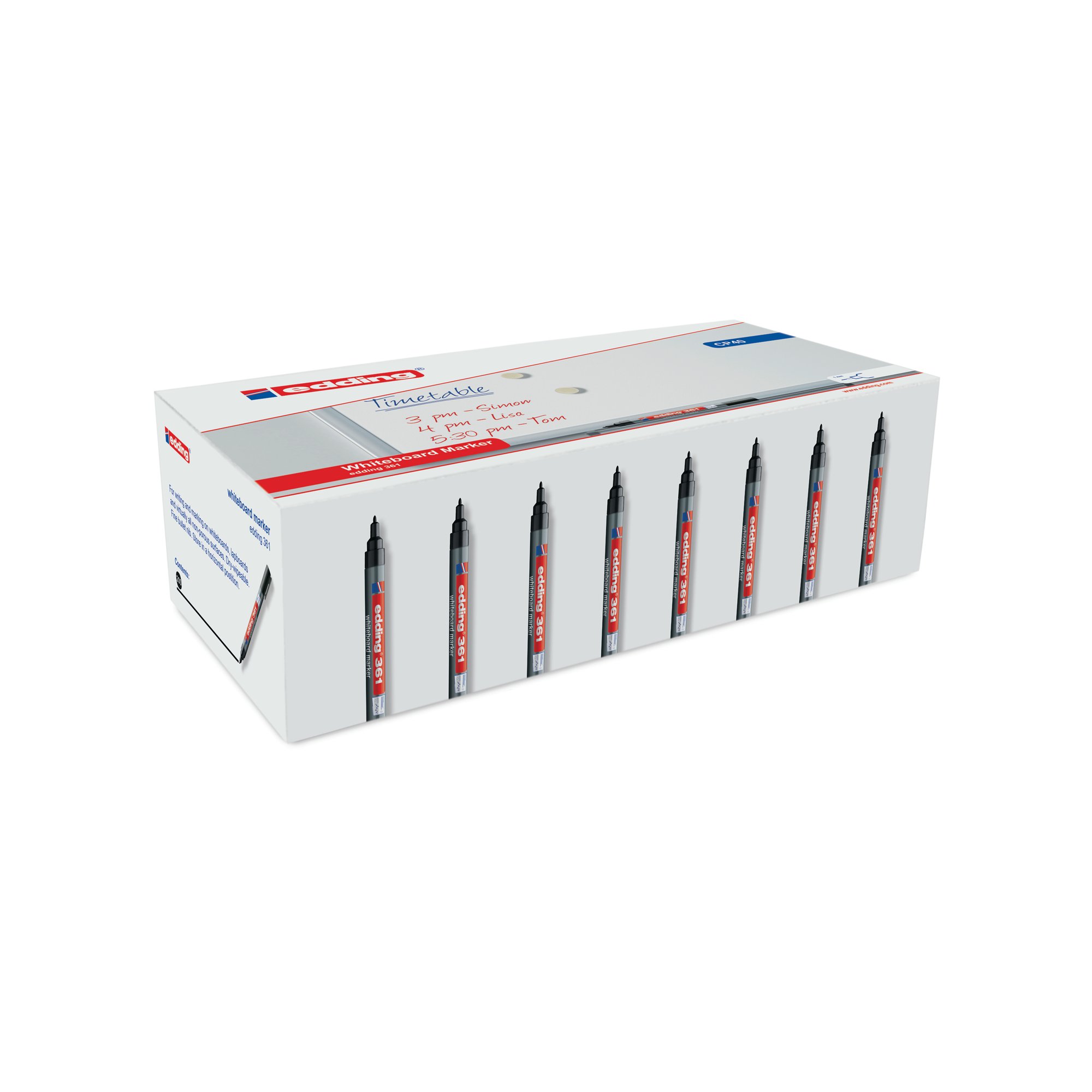 Edding 361 Drywipe Marker Black (Pack of 200) CP40