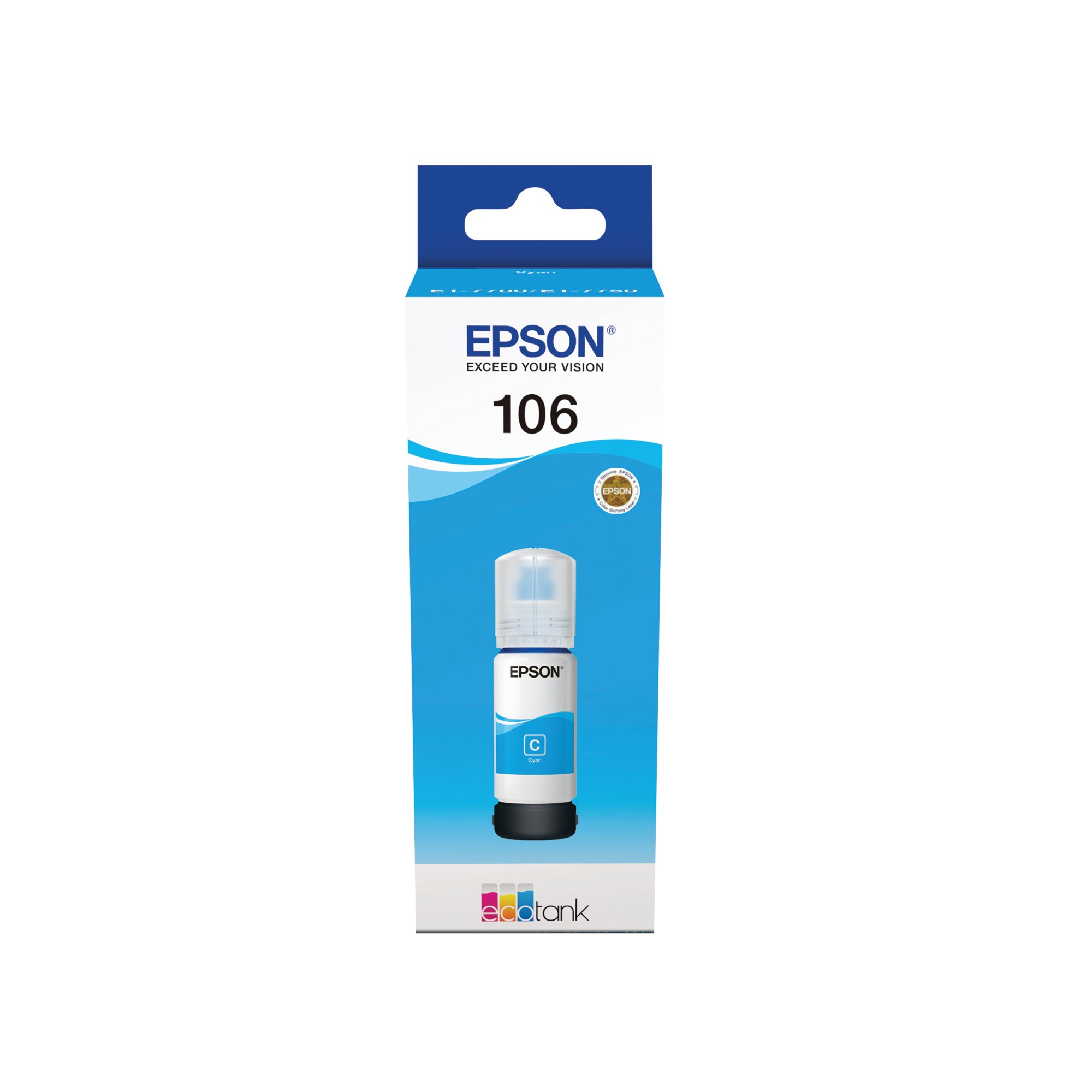 Epson 106 EcoTank Ink Bottle Cyan C13T00R240