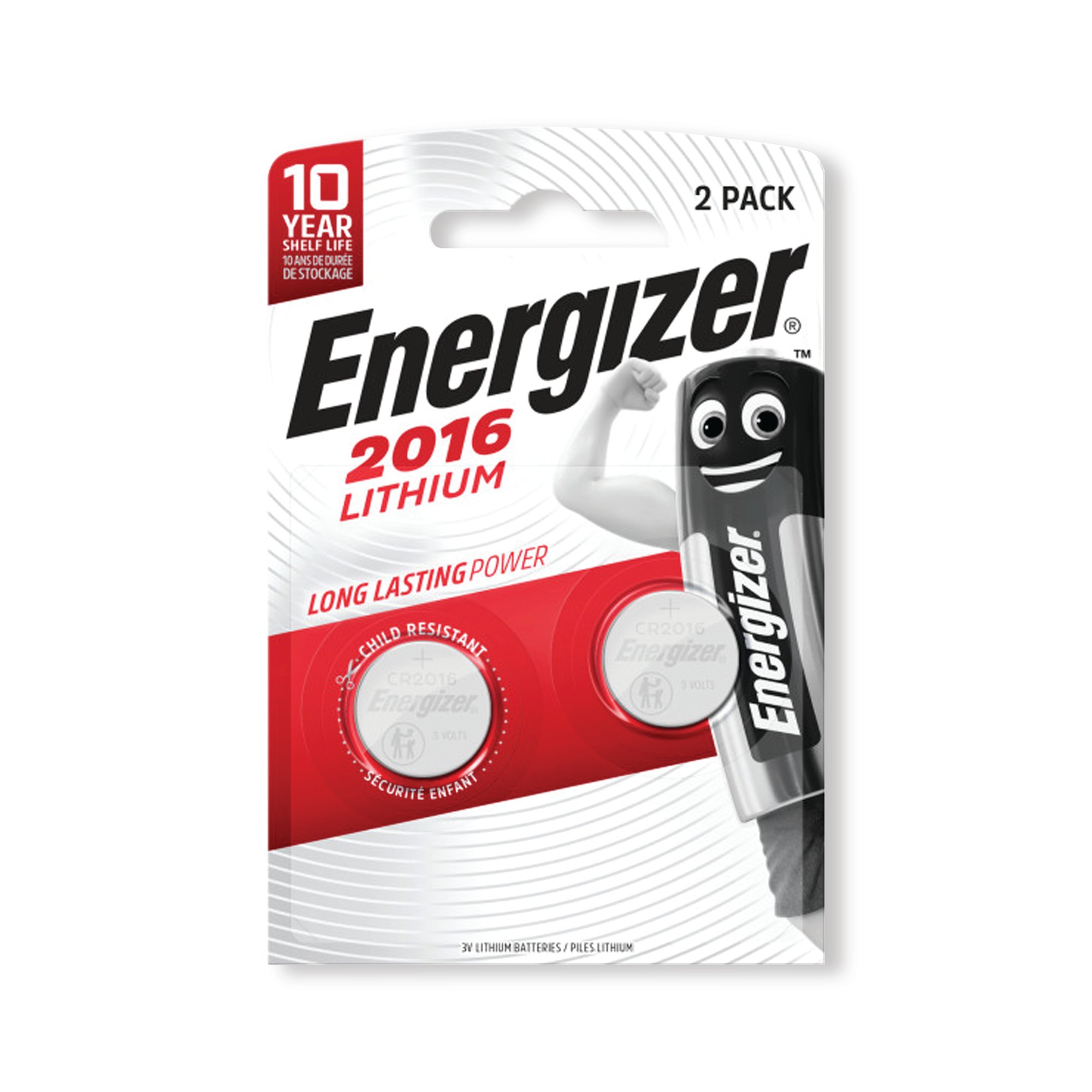 Energizer 2016/CR2016 Lithium Speciality Batteries (Pack of 2) 626986